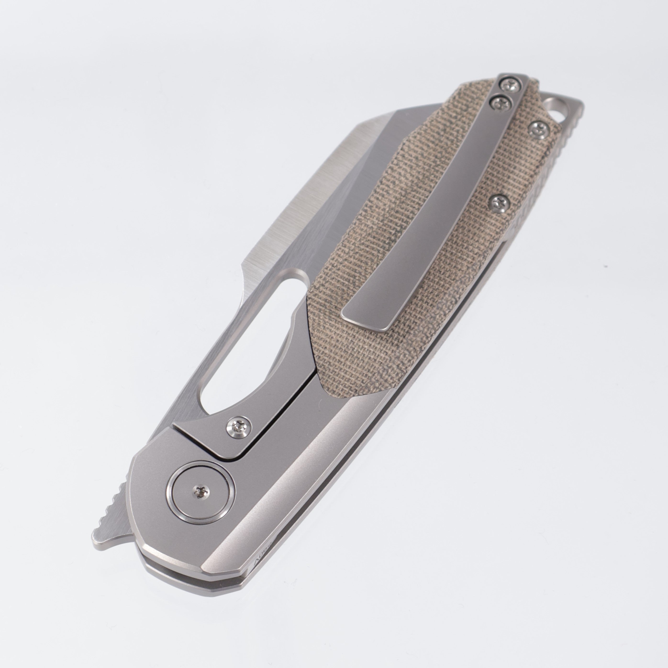 Sparrow Knife Co. Bolster Lock Strix - Green Micarta / Titanium - Satin S90V
