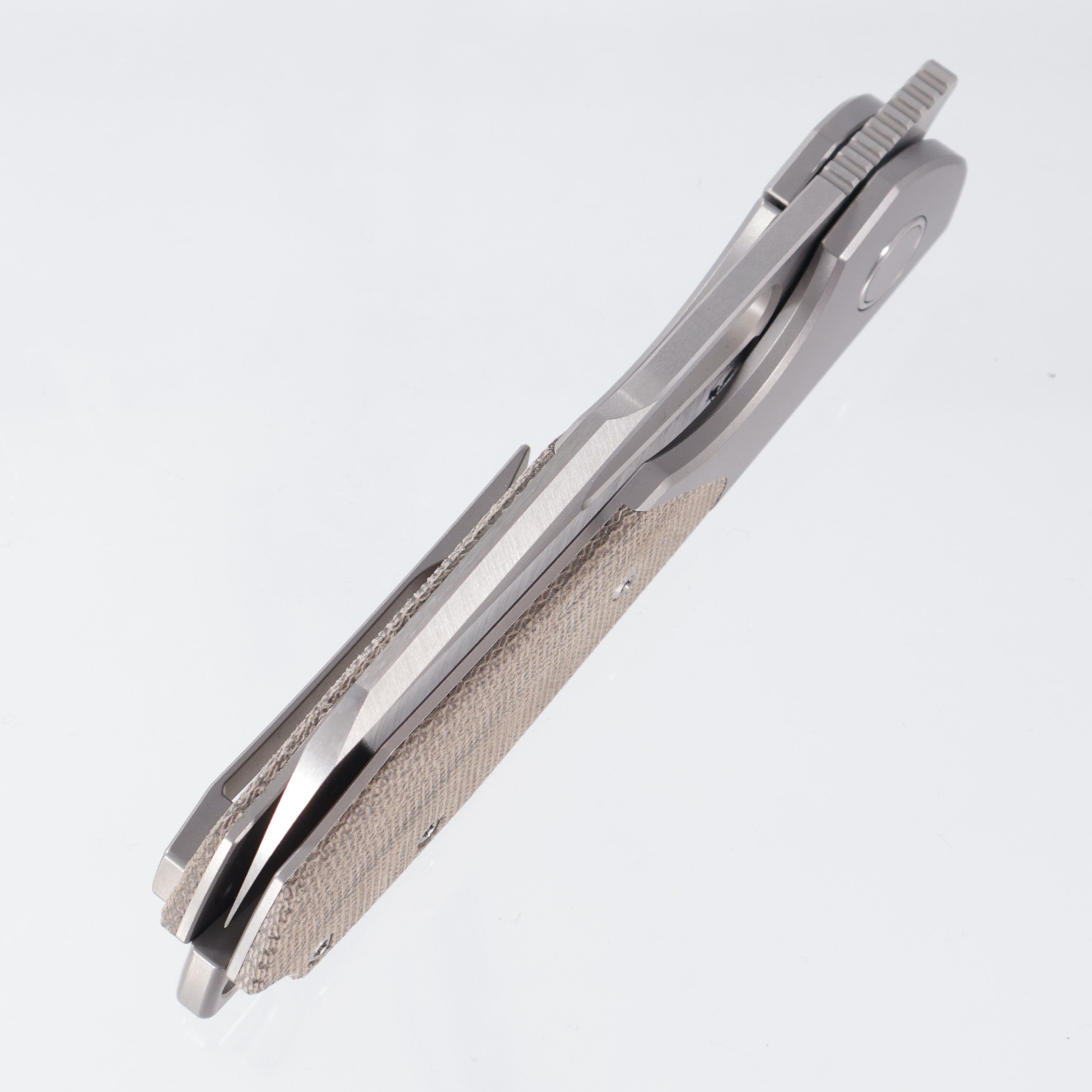 Sparrow Knife Co. Bolster Lock Strix - Green Micarta / Titanium - Satin S90V