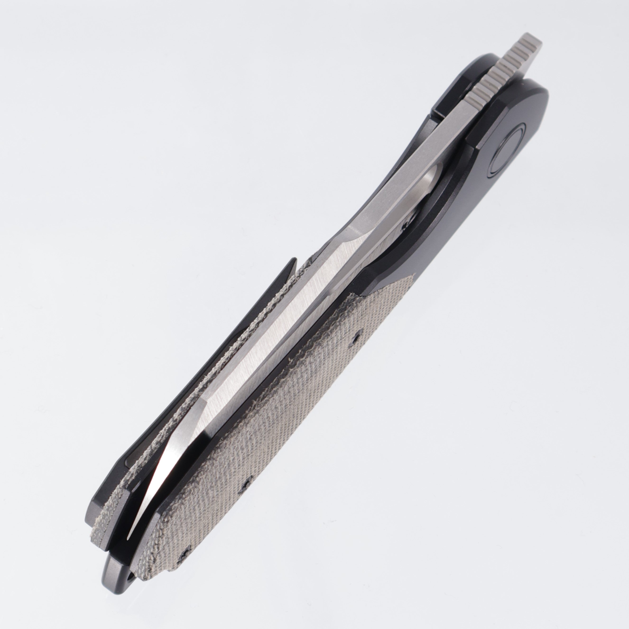Sparrow Knife Co. Bolster Lock Strix - Black Micarta / DLC Titanium - Satin S90V