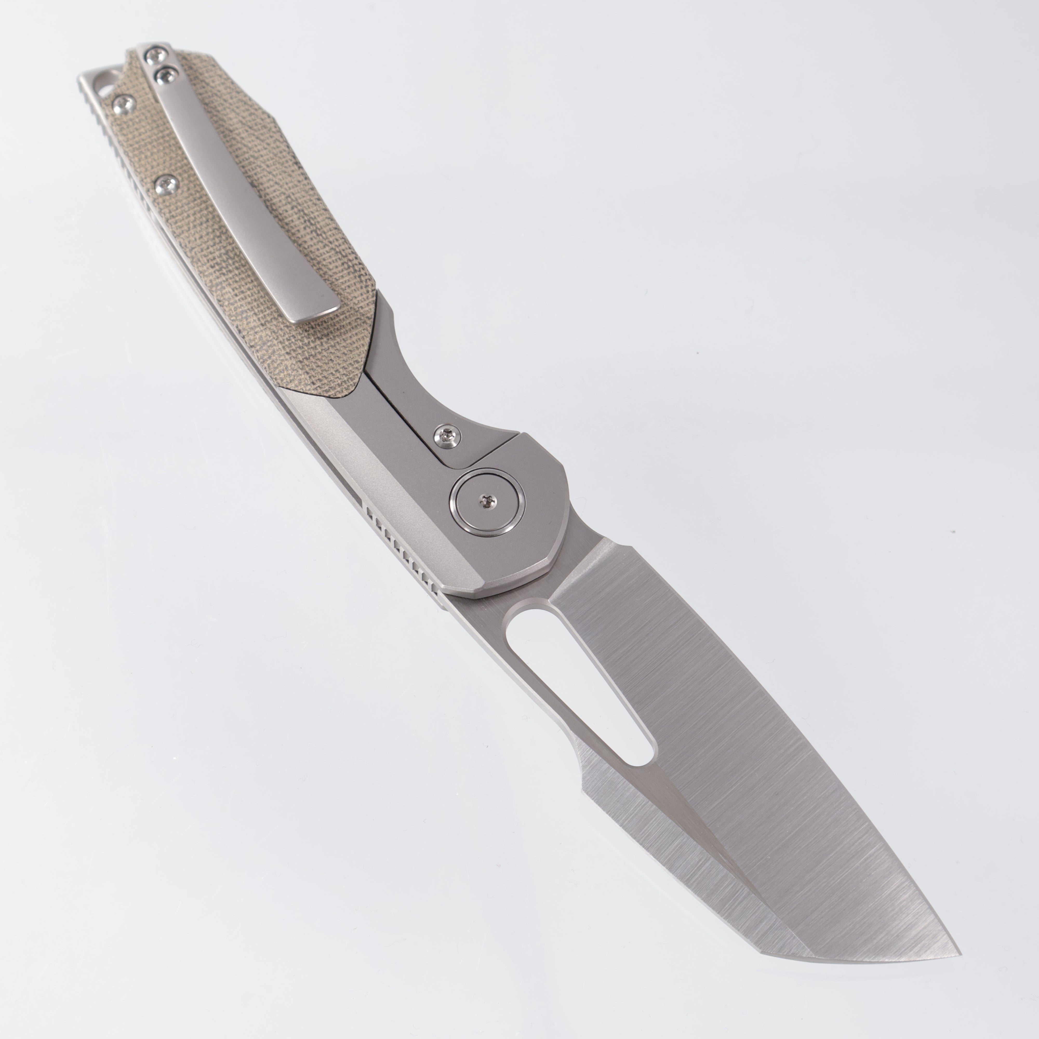 Sparrow Knife Co. Bolster Lock Strix *Lefty* - Green Micarta / Titanium - Satin S90V