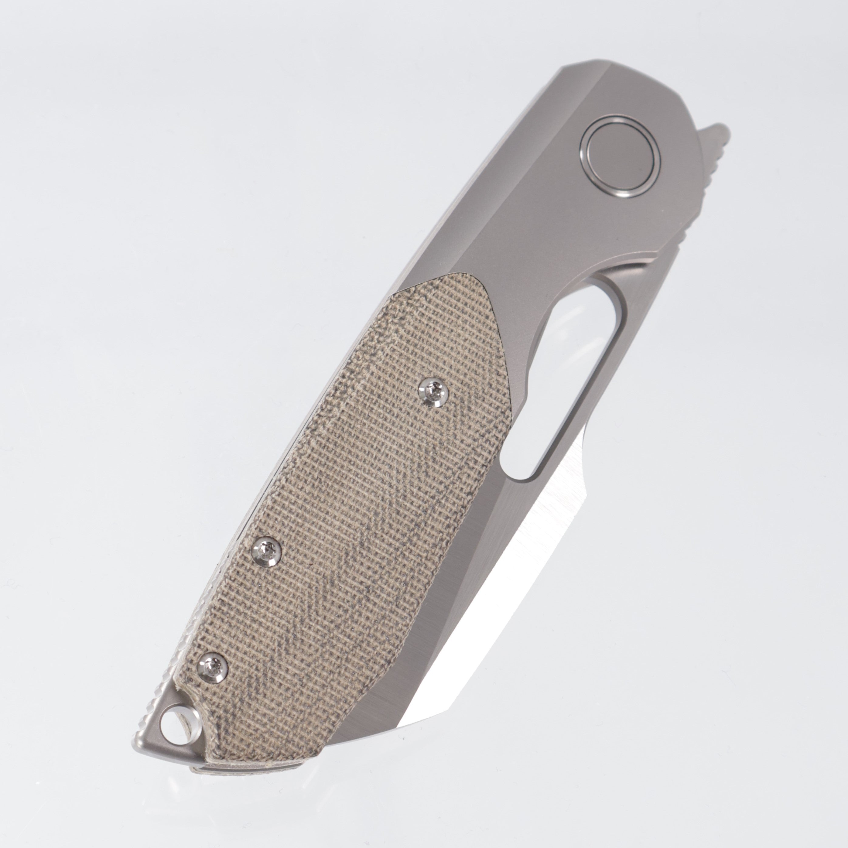 Sparrow Knife Co. Bolster Lock Strix *Lefty* - Green Micarta / Titanium - Satin S90V