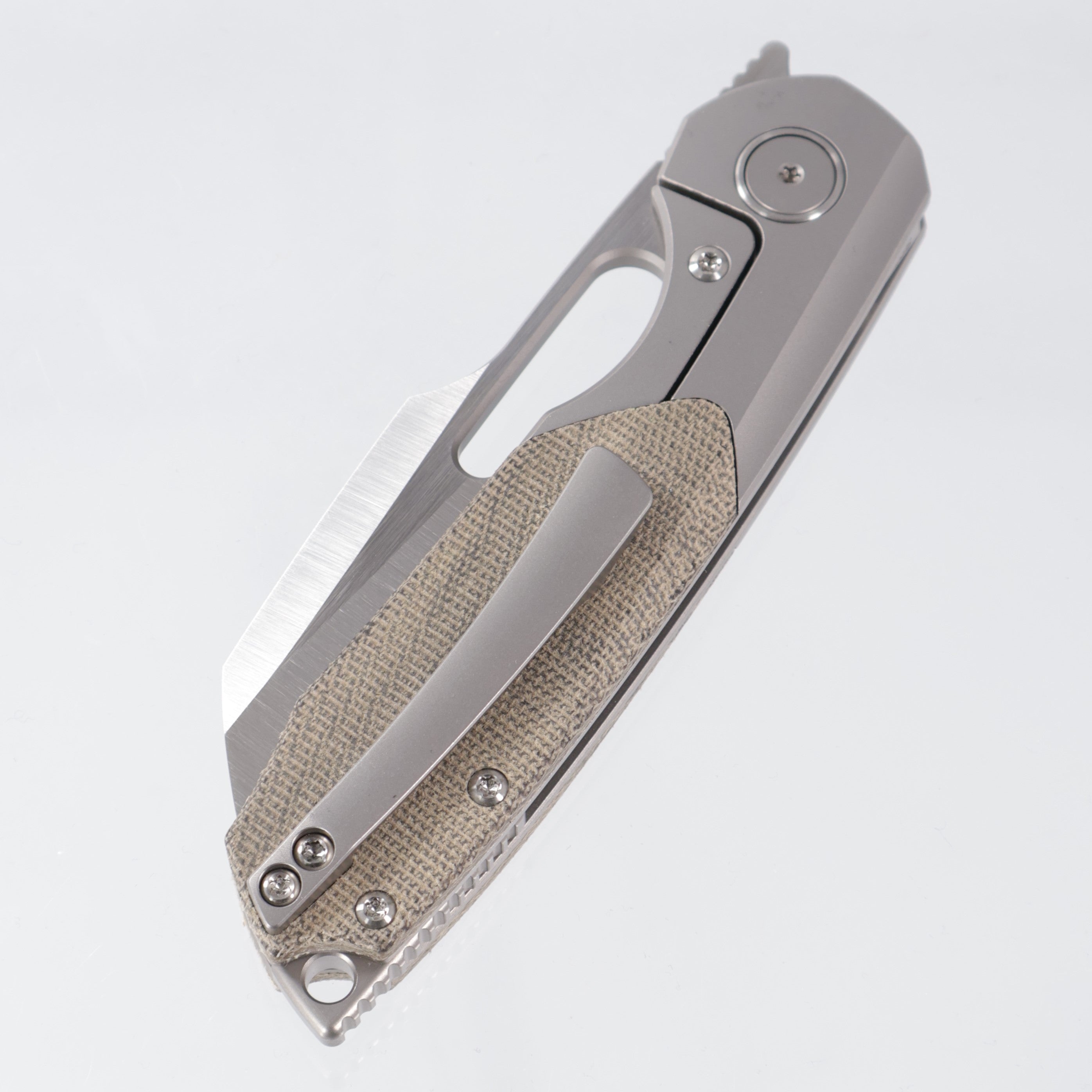 Sparrow Knife Co. Bolster Lock Strix *Lefty* - Green Micarta / Titanium - Satin S90V