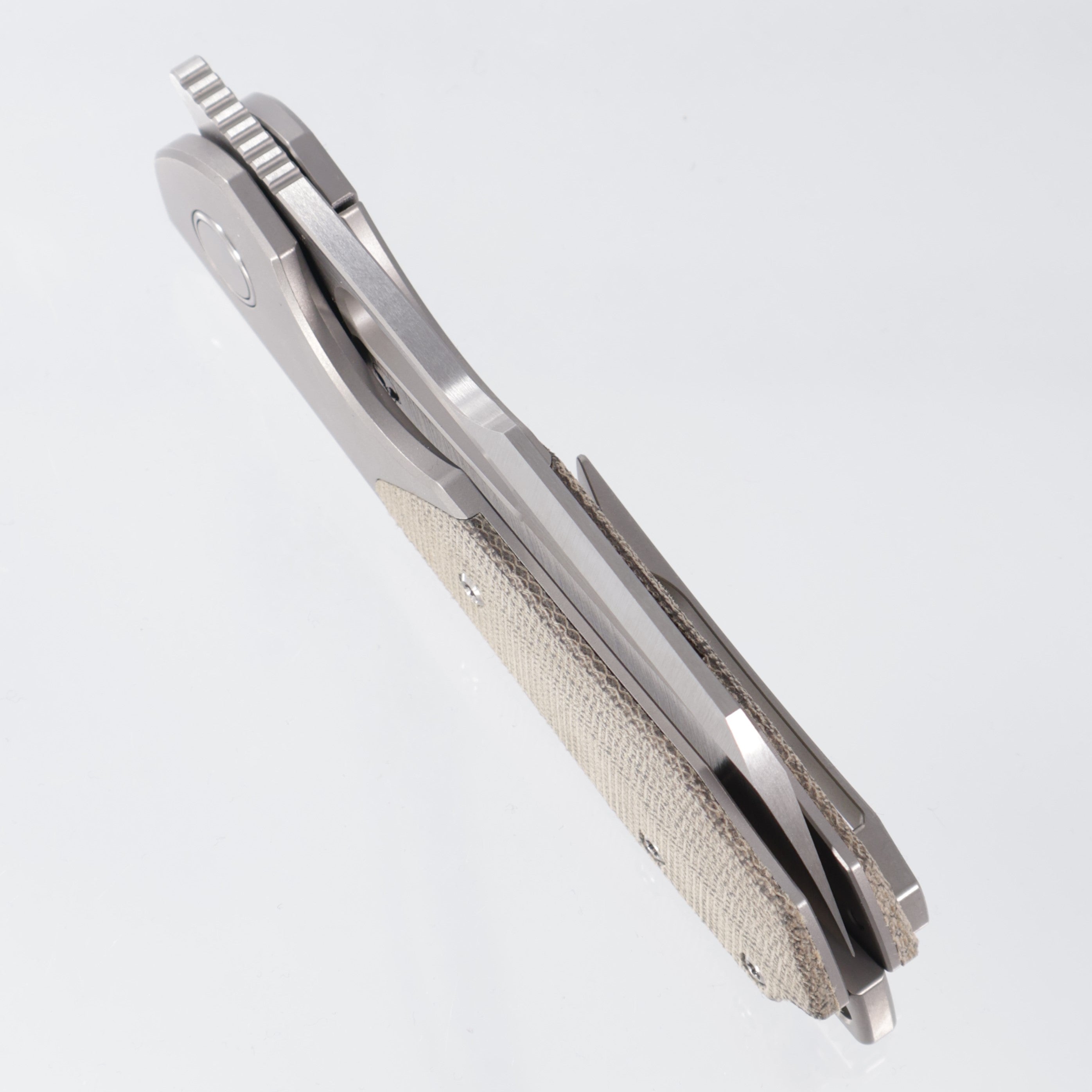 Sparrow Knife Co. Bolster Lock Strix *Lefty* - Green Micarta / Titanium - Satin S90V