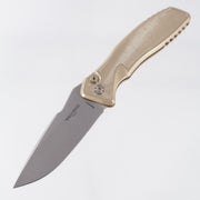 Pro-Tech Spartan Pallas Auto - AlBronze Handle w/ Radar Texture & Mosaic Pin Button - Stonewash Magnacut - 2026 Pallas Custom 003