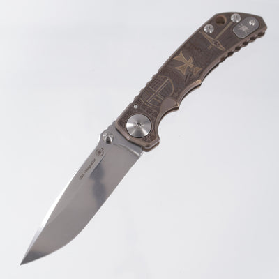 Spartan Blades Spartan-Harsey Folder - Templar Edition - Bronze Ano w/ Silver Hardware - Stonewash Magnacut