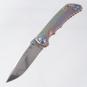 Spartan Blades Spartan-Harsey Folder - Octaburst Edition - Rainbow Ano w/ Blue Hardware - Stonewash Magnacut