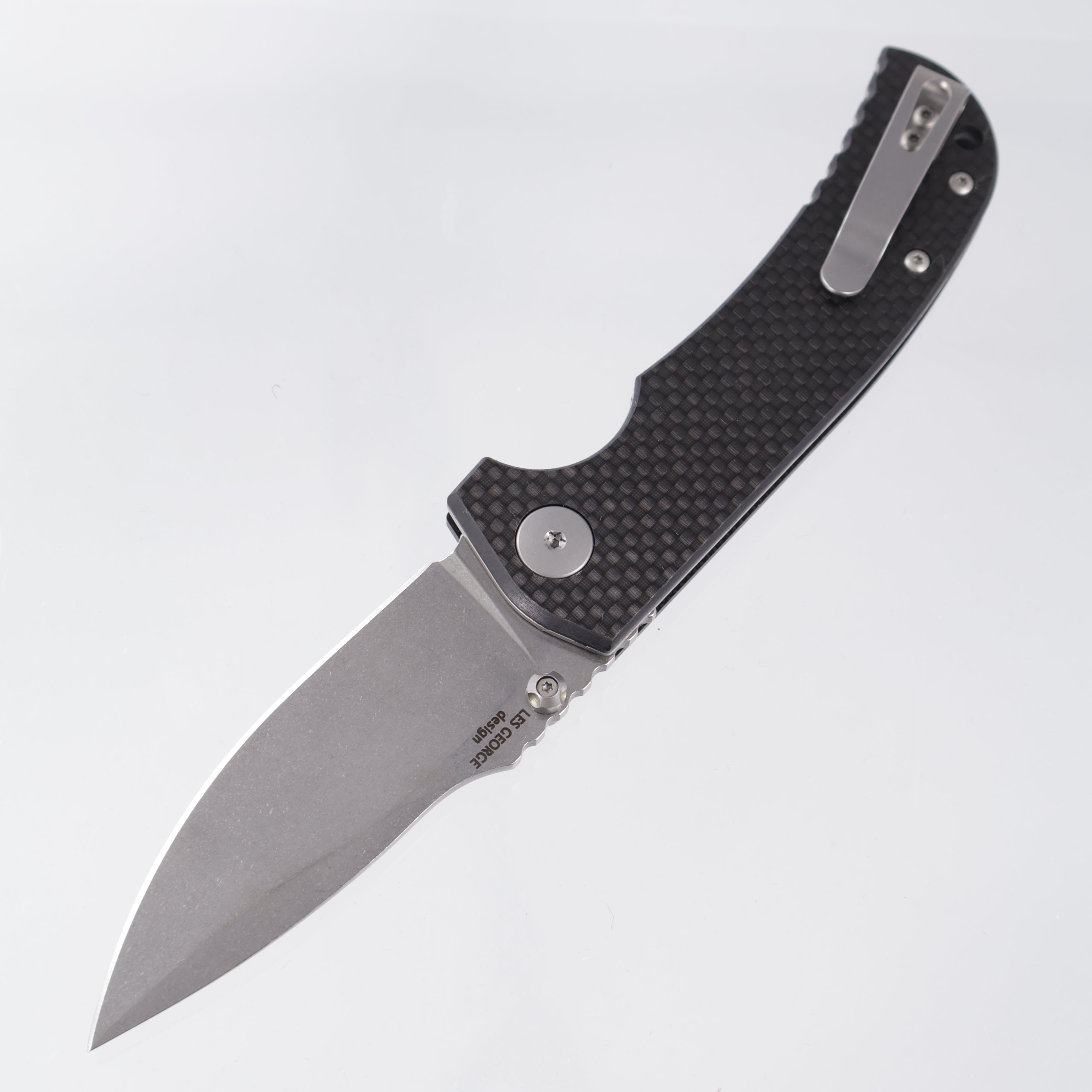 Spartan Field Grade Astor - Carbon Fiber/Black G10 Composite - Stonewash XHP - SFBL8CF