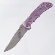 Spartan Blades Spartan-Harsey Folder - Plague Doctor Edition - Rubbed Satin w/ Purple Ano & Blue Hardware - Stonewash Magnacut