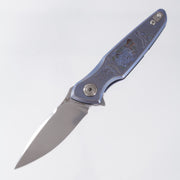 Spartan Blades Pandia Flipper - Ronin Five Rings - Water Edition - Blue/Bronze Ano w/ Silver Hardware - Stonewash Magnacut