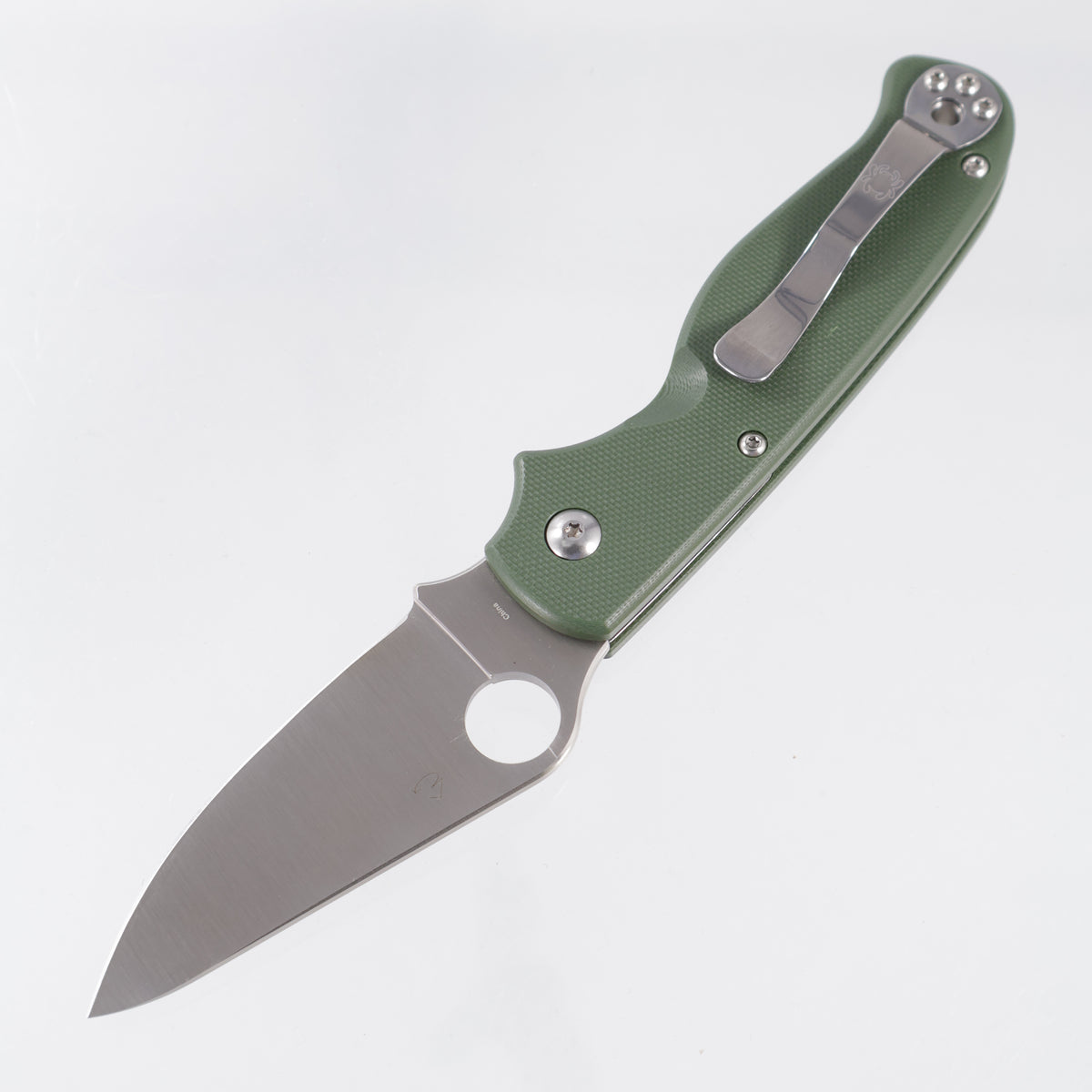 Spyderco Button Up - OD Green G10 - Satin 8Cr13MoV - C275GPGR