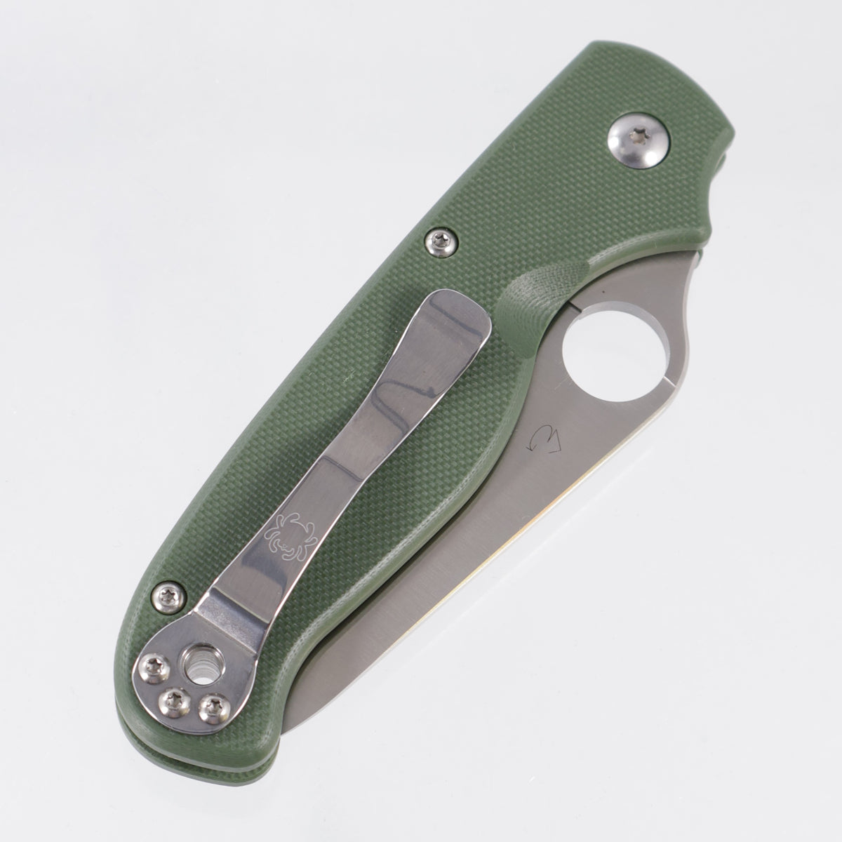 Spyderco Button Up - OD Green G10 - Satin 8Cr13MoV - C275GPGR