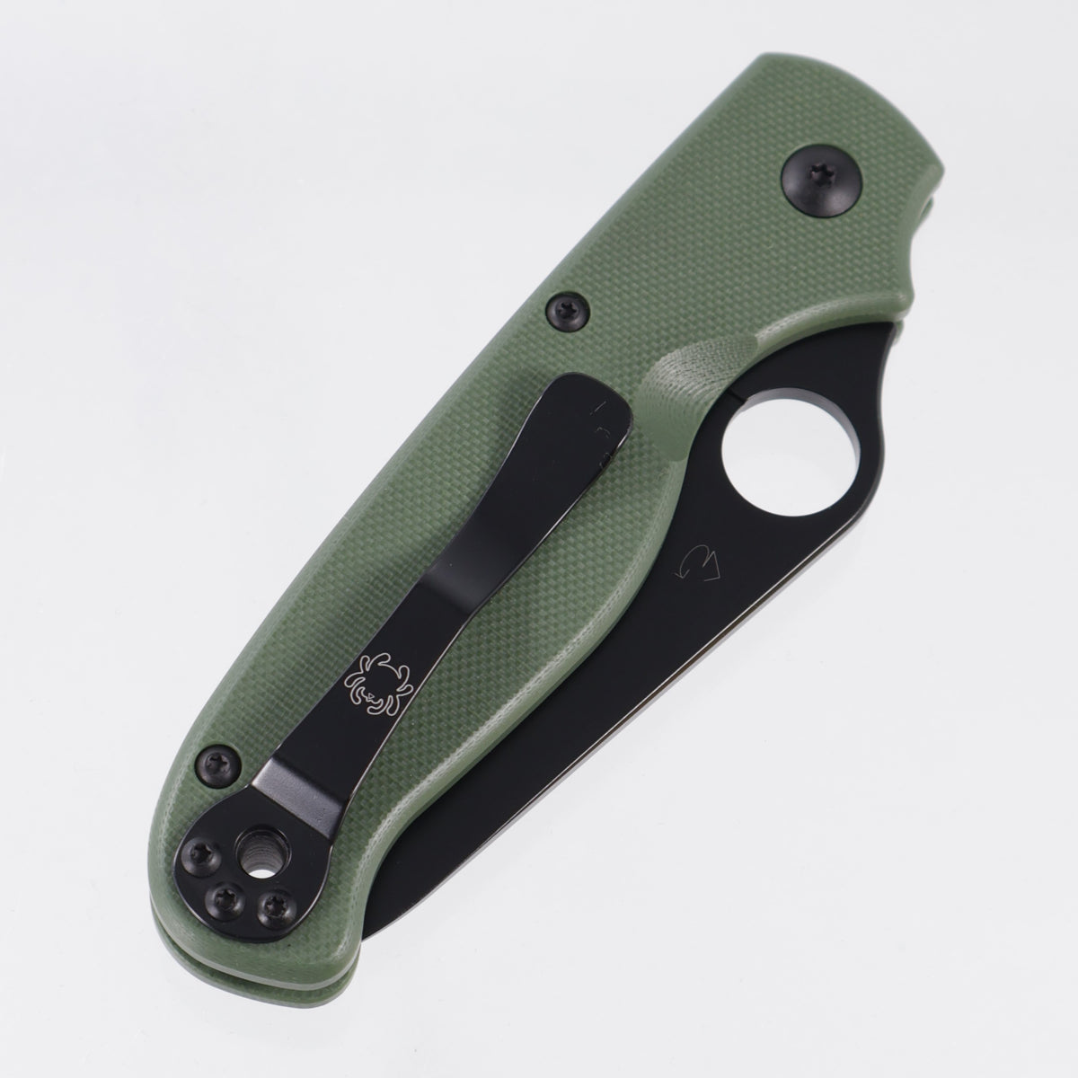 Spyderco Button Up - OD Green G10 - Black Oxide 8Cr13MoV - C275GPGRBK