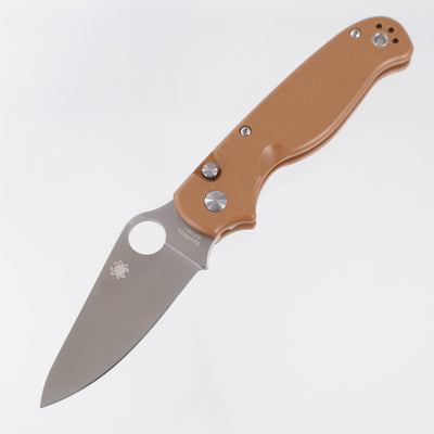 Spyderco Button Up - Brown G10 - Satin 8Cr13MoV - C275GPBN