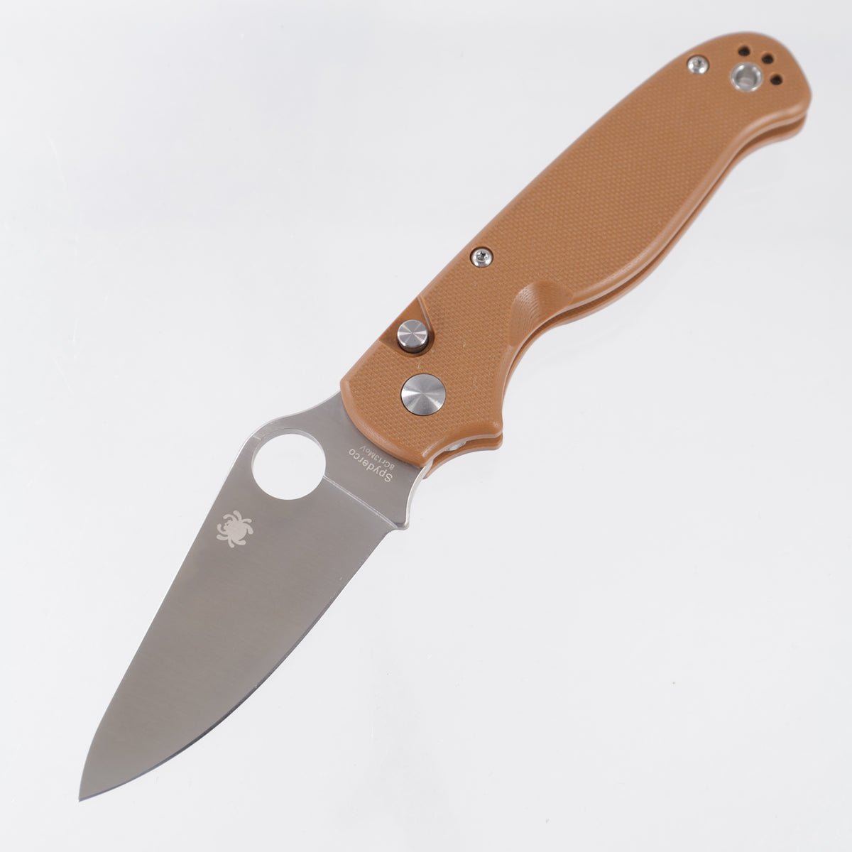 Spyderco Button Up - Brown G10 - Satin 8Cr13MoV - C275GPBN