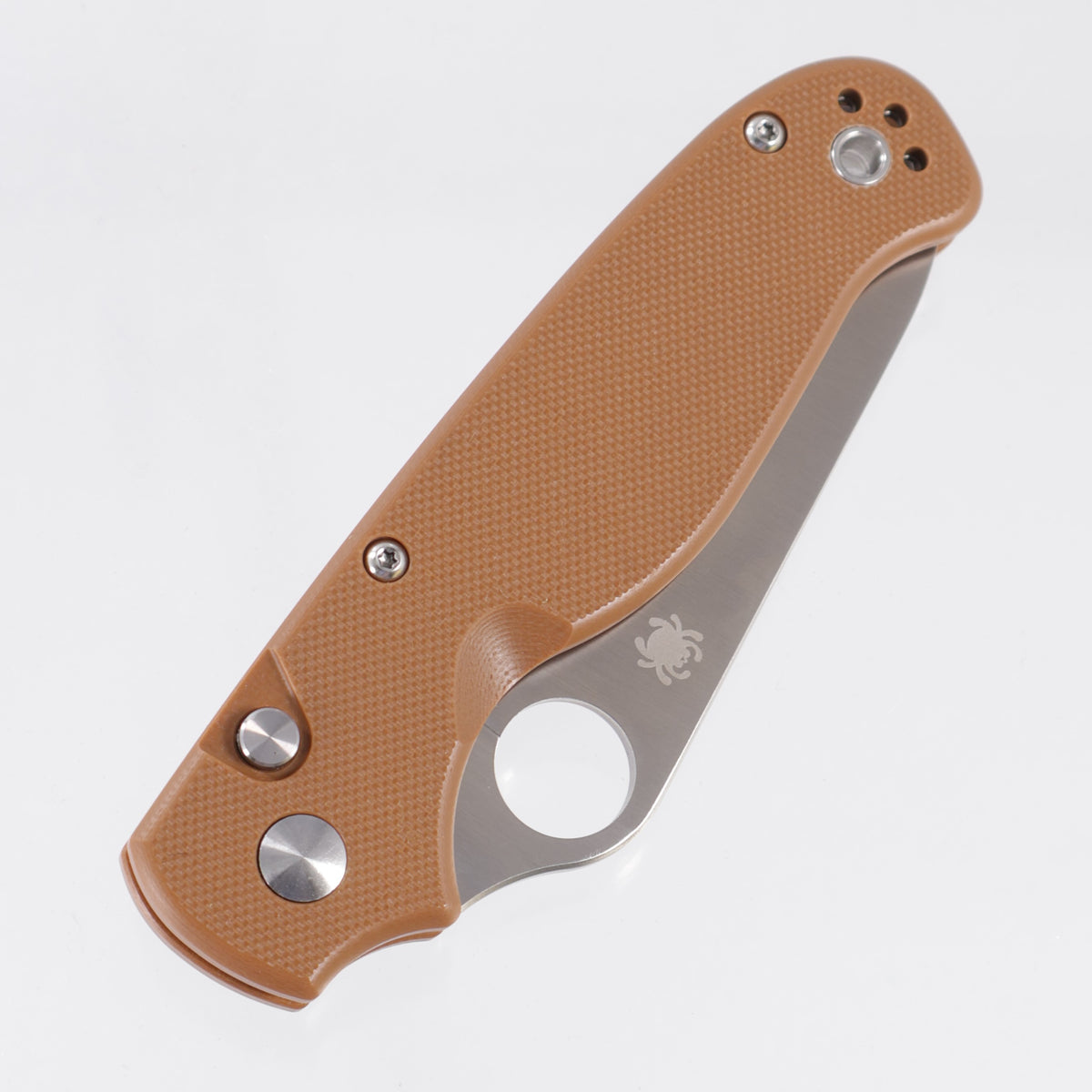 Spyderco Button Up - Brown G10 - Satin 8Cr13MoV - C275GPBN