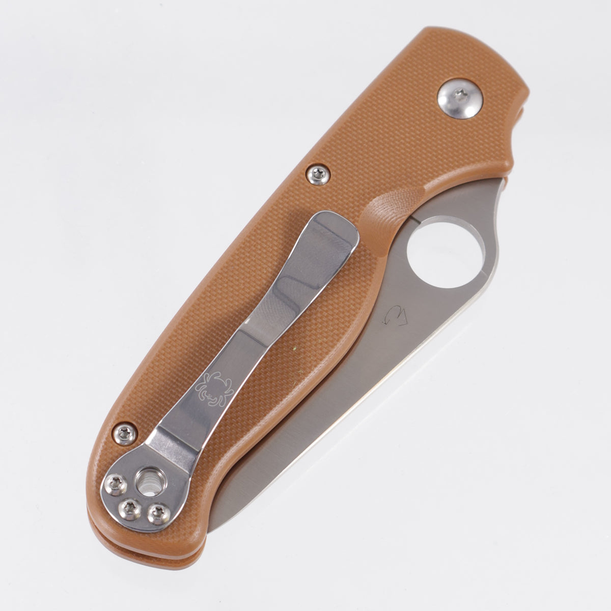 Spyderco Button Up - Brown G10 - Satin 8Cr13MoV - C275GPBN