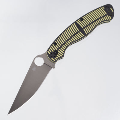 Spyderco Military 2 Salt - Black & Yellow Bi-Directional G10 - Satin Magnacut - C36GBKYLMCP2