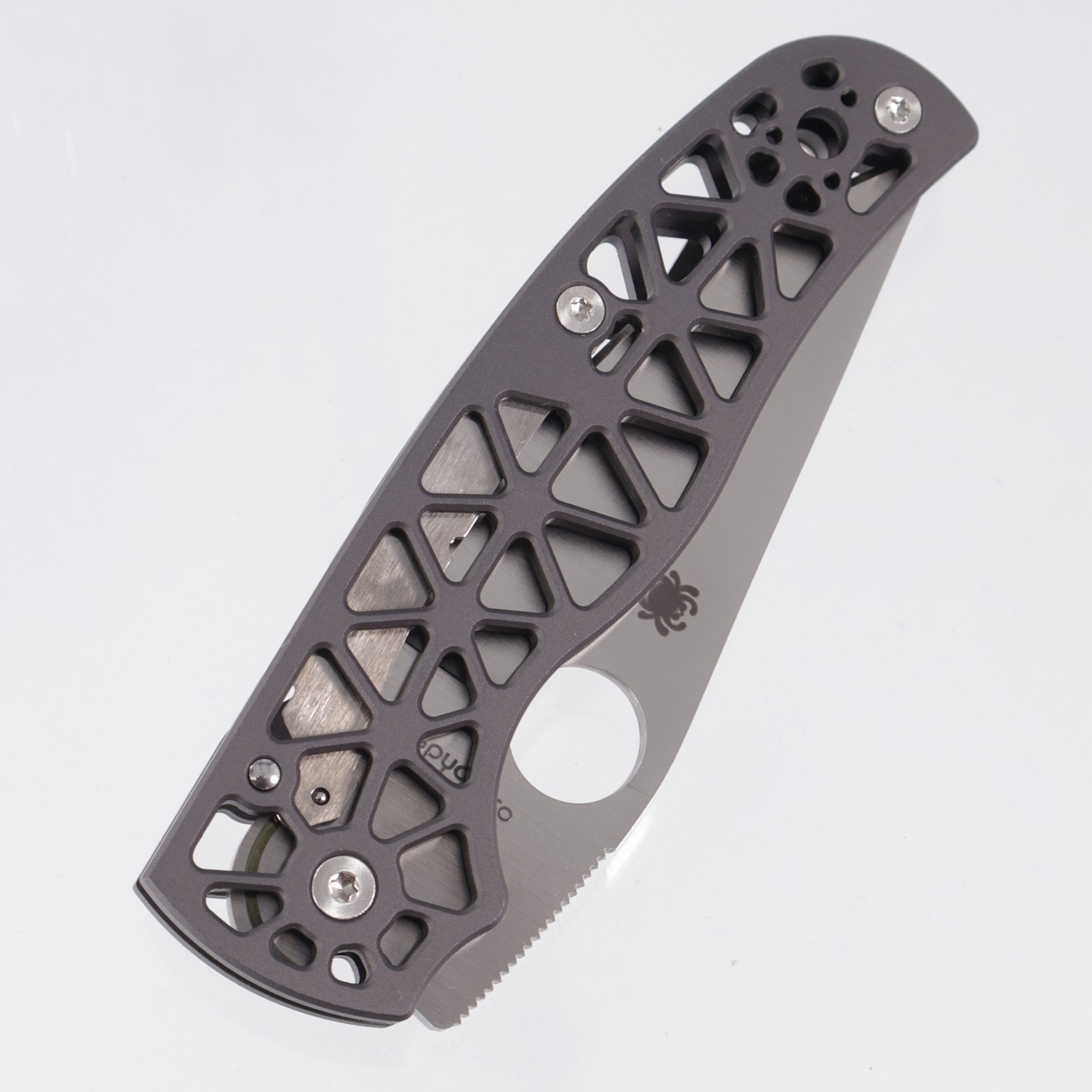 Spyderco Edgerati - Gray Skeletonized Aluminum - Satin S30V - C266ALP