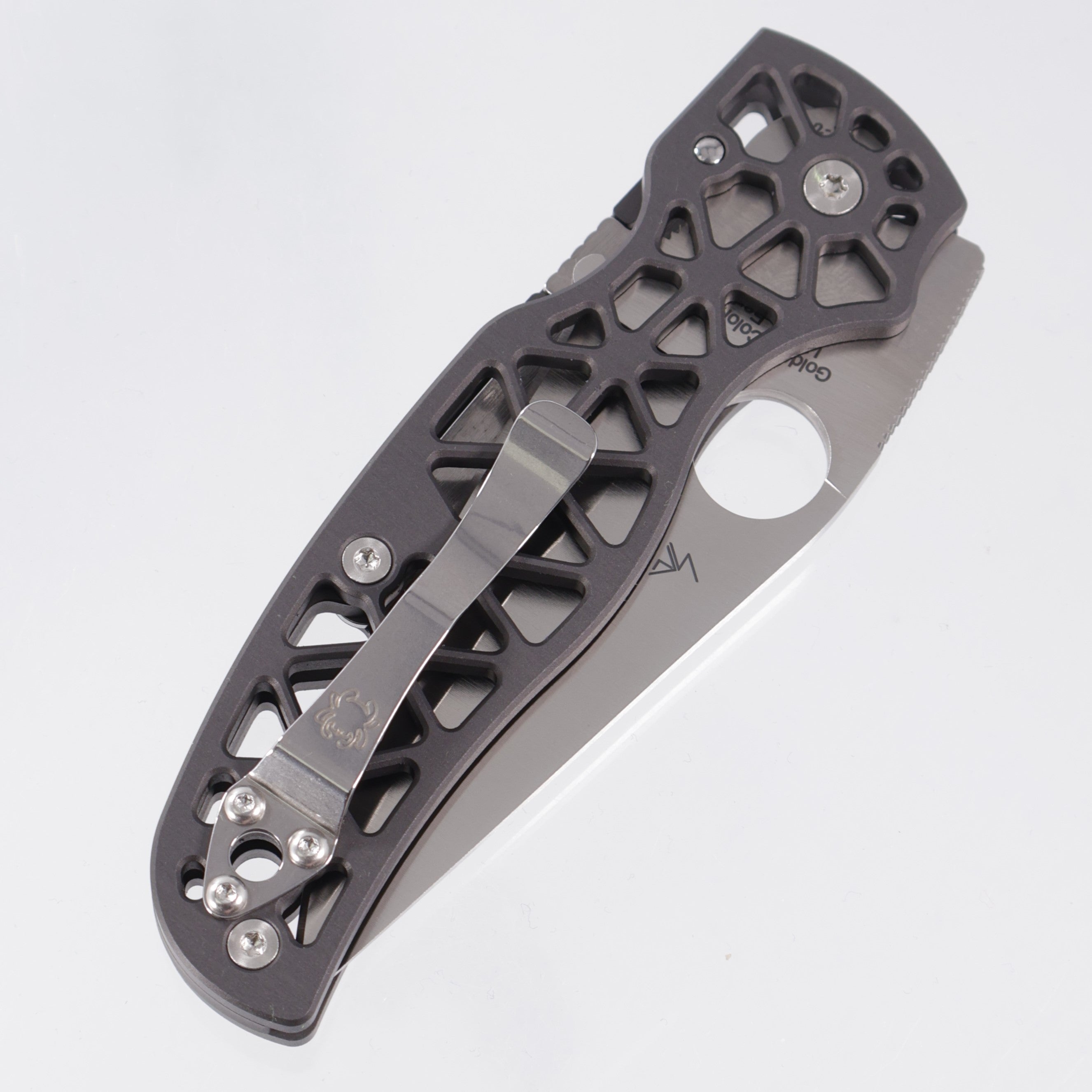 Spyderco Edgerati - Gray Skeletonized Aluminum - Satin S30V - C266ALP
