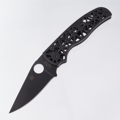 Spyderco Edgerati - DLC S30v - Black Skeletonized Aluminum - C266BKALBKP
