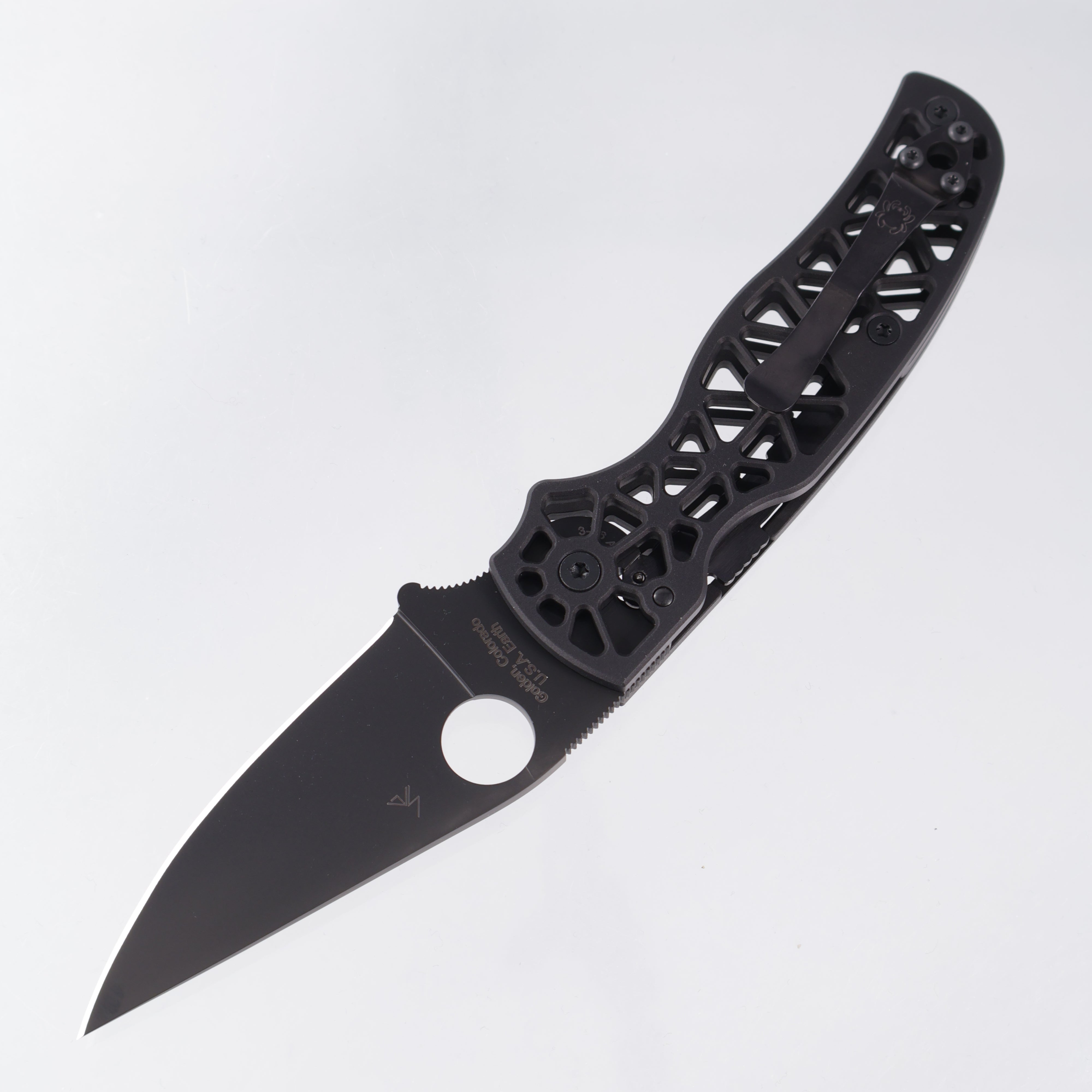 Spyderco Edgerati - DLC S30v - Black Skeletonized Aluminum - C266BKALBKP