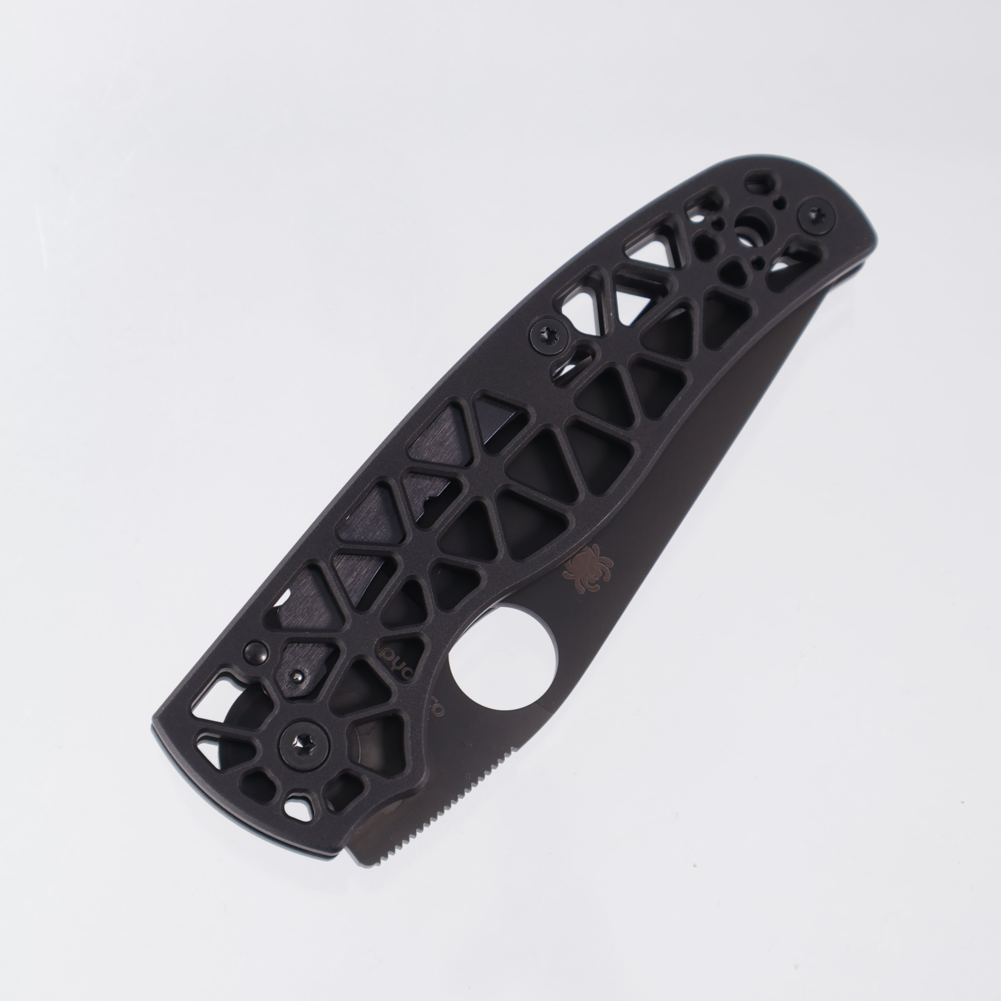 Spyderco Edgerati - DLC S30v - Black Skeletonized Aluminum - C266BKALBKP