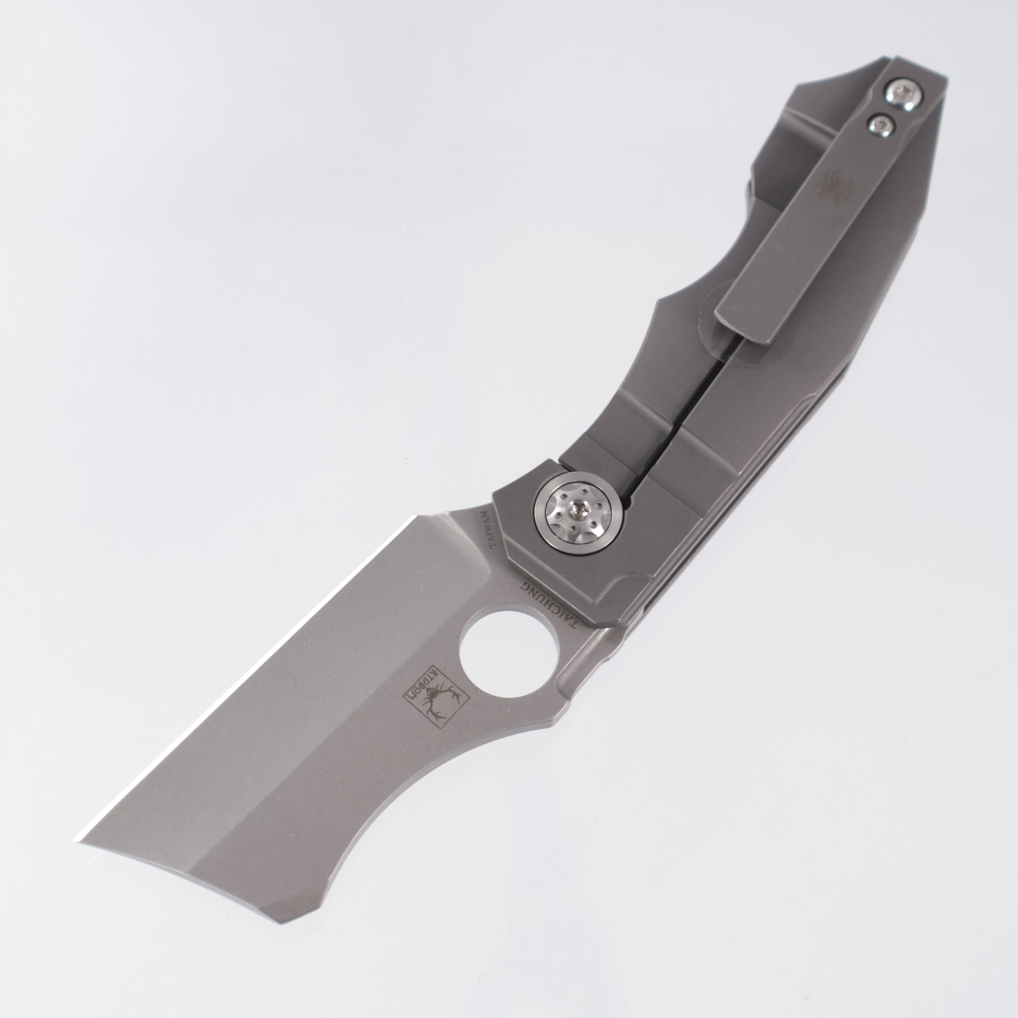 Spyderco Stovepipe - Stonewash Titanium - Stonewash 20CV - C260TIP