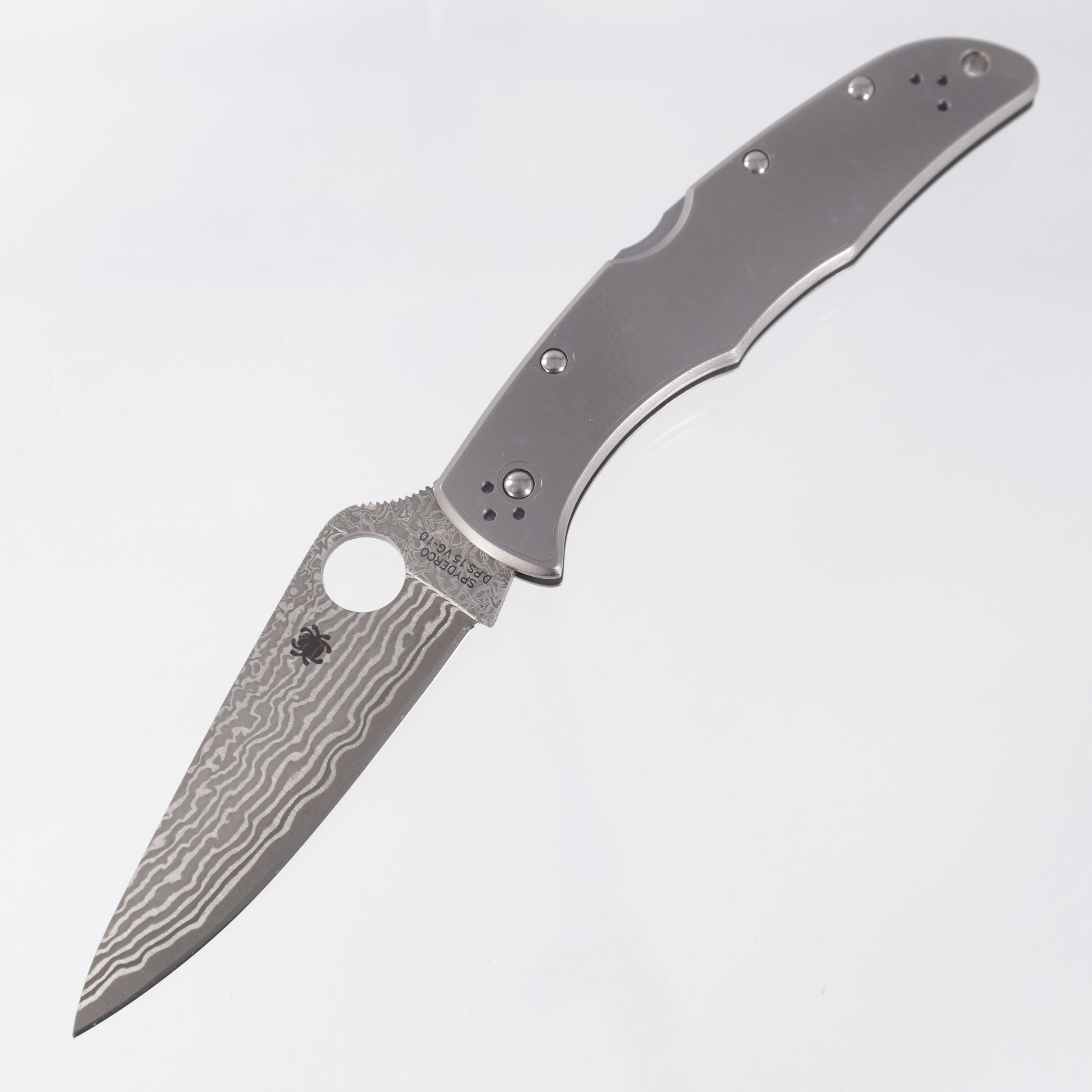 Spyderco Endura 4 - Titanium Scales - VG-10 Damascus - C10TIPD