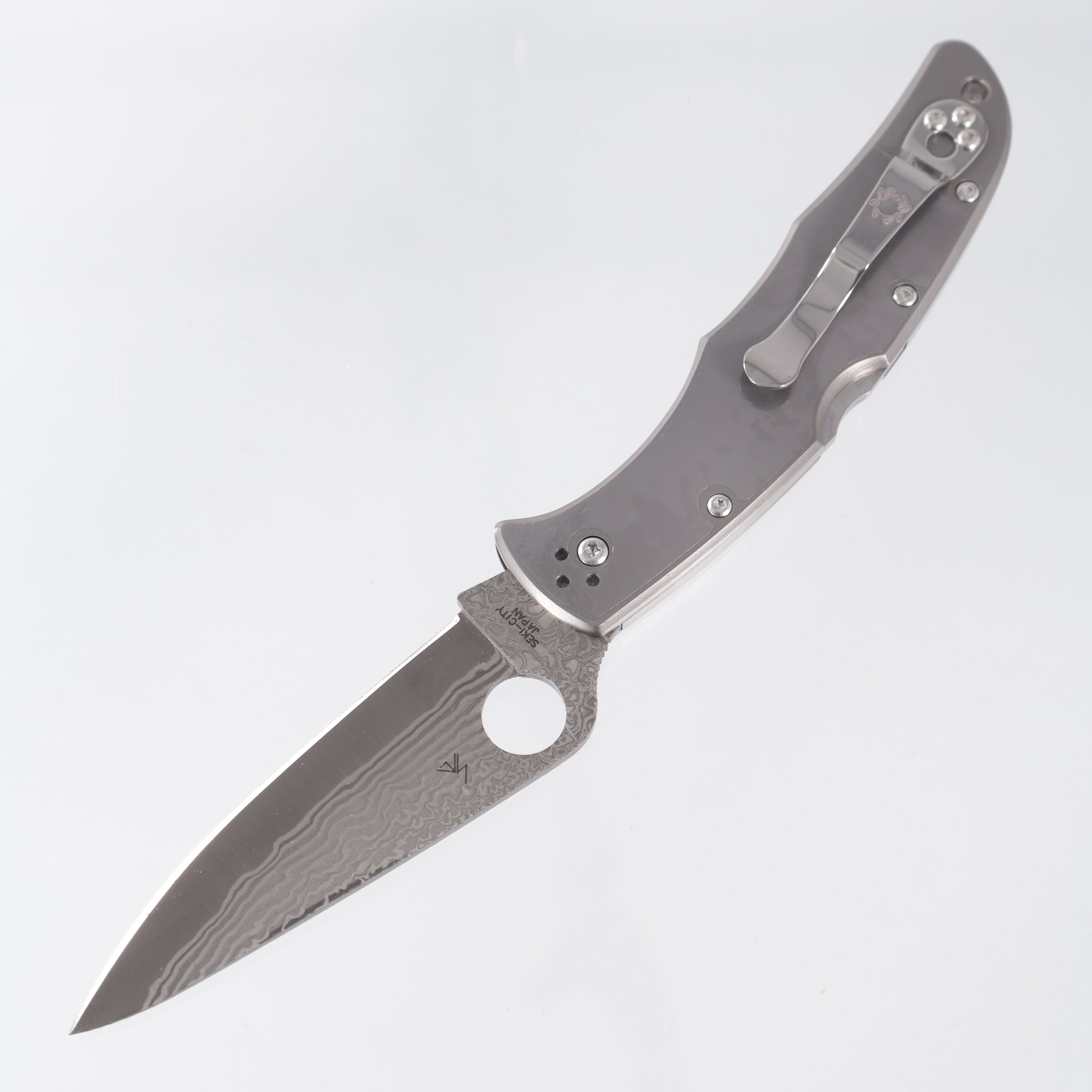 Spyderco Endura 4 - Titanium Scales - VG-10 Damascus - C10TIPD