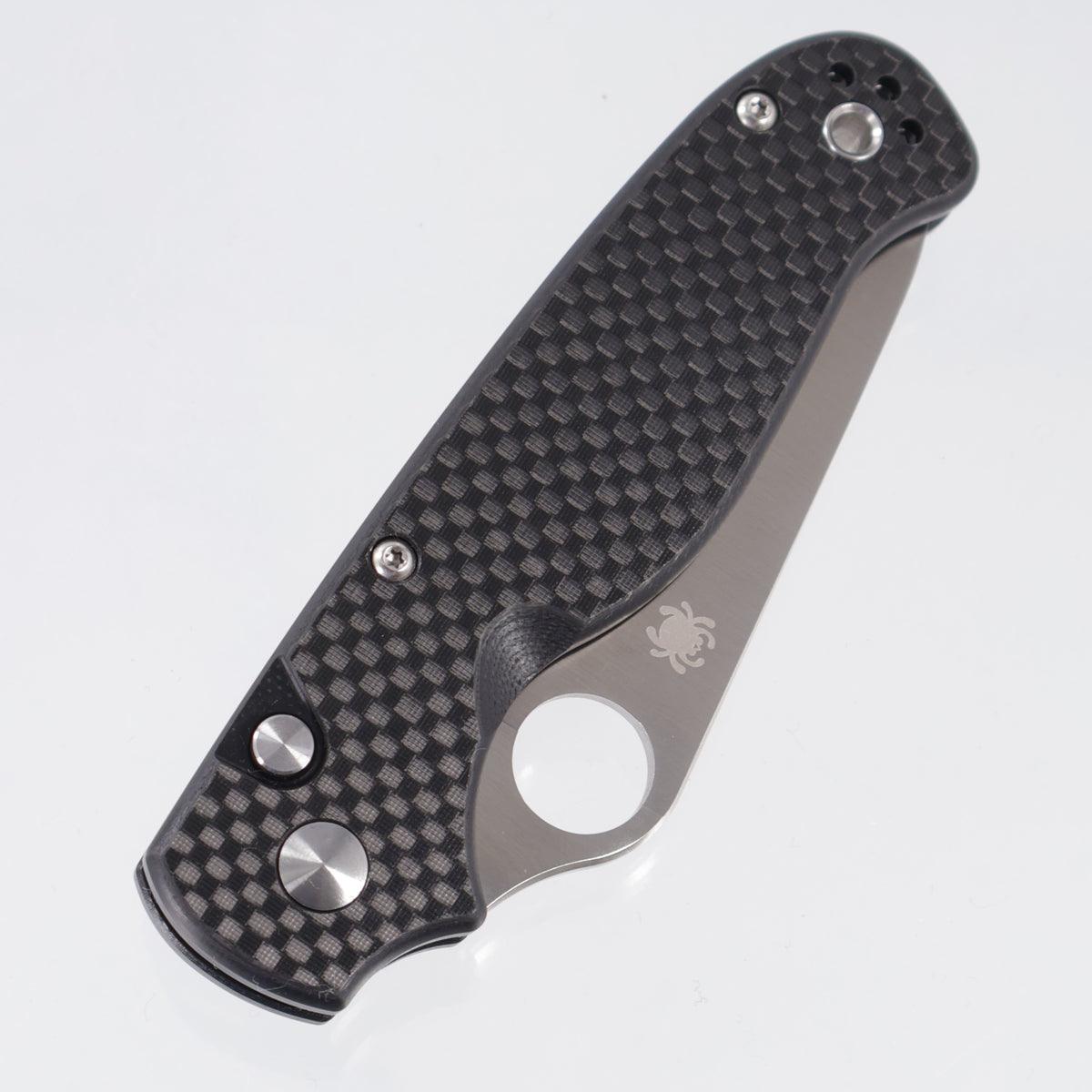 Spyderco Button Up - Carbon Fiber / G10 Laminate - Satin Partial Serrate 8Cr13MoV - C275CFPS