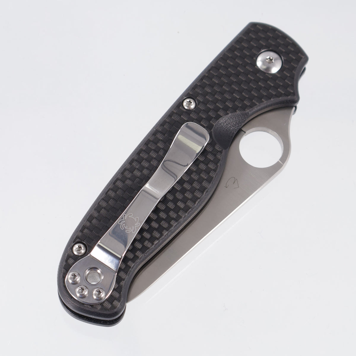 Spyderco Button Up - Carbon Fiber / G10 Laminate - Satin Partial Serrate 8Cr13MoV - C275CFPS