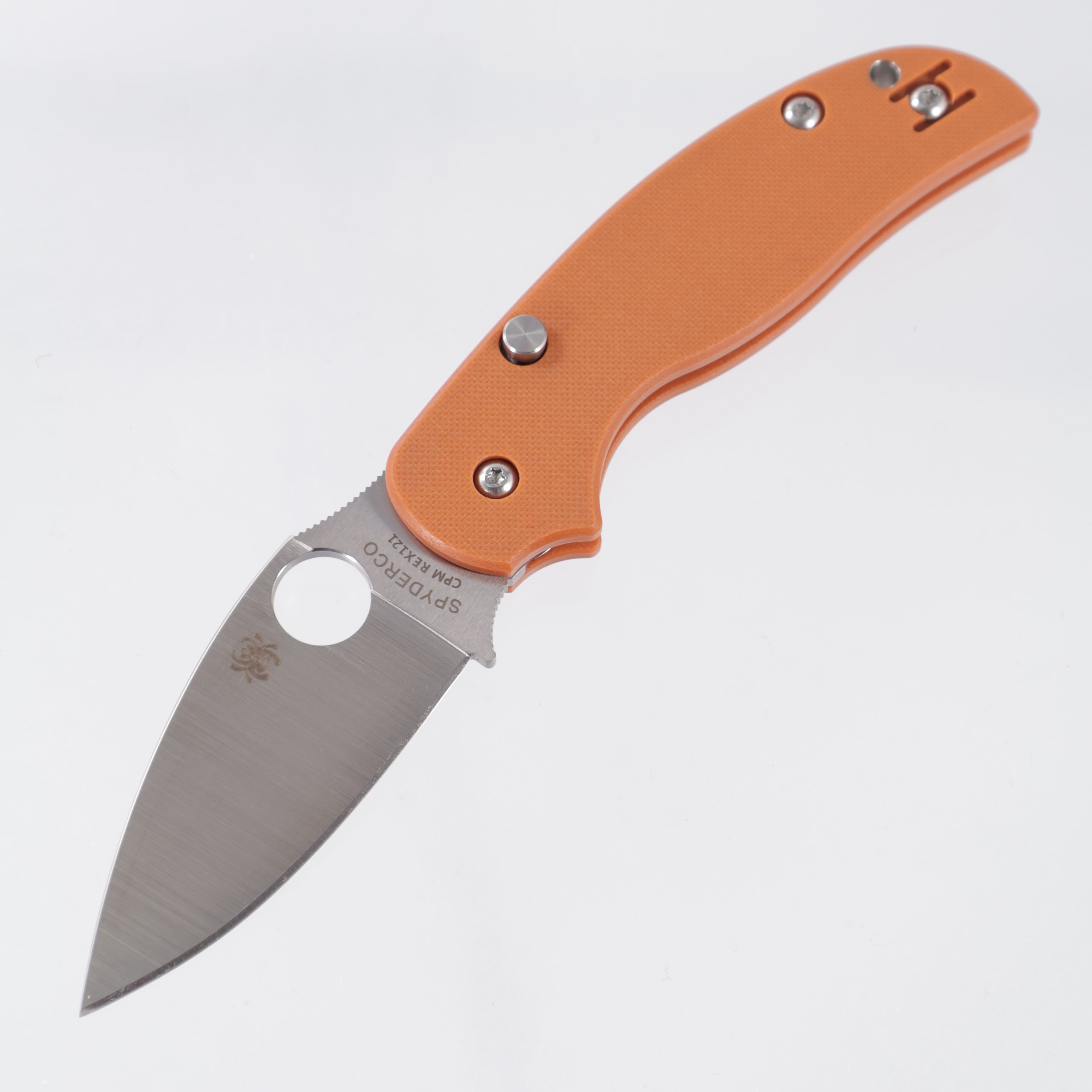 Spyderco Sage 6 - Burnt Orange G10 - Satin Rex 121 - C123GPBOR