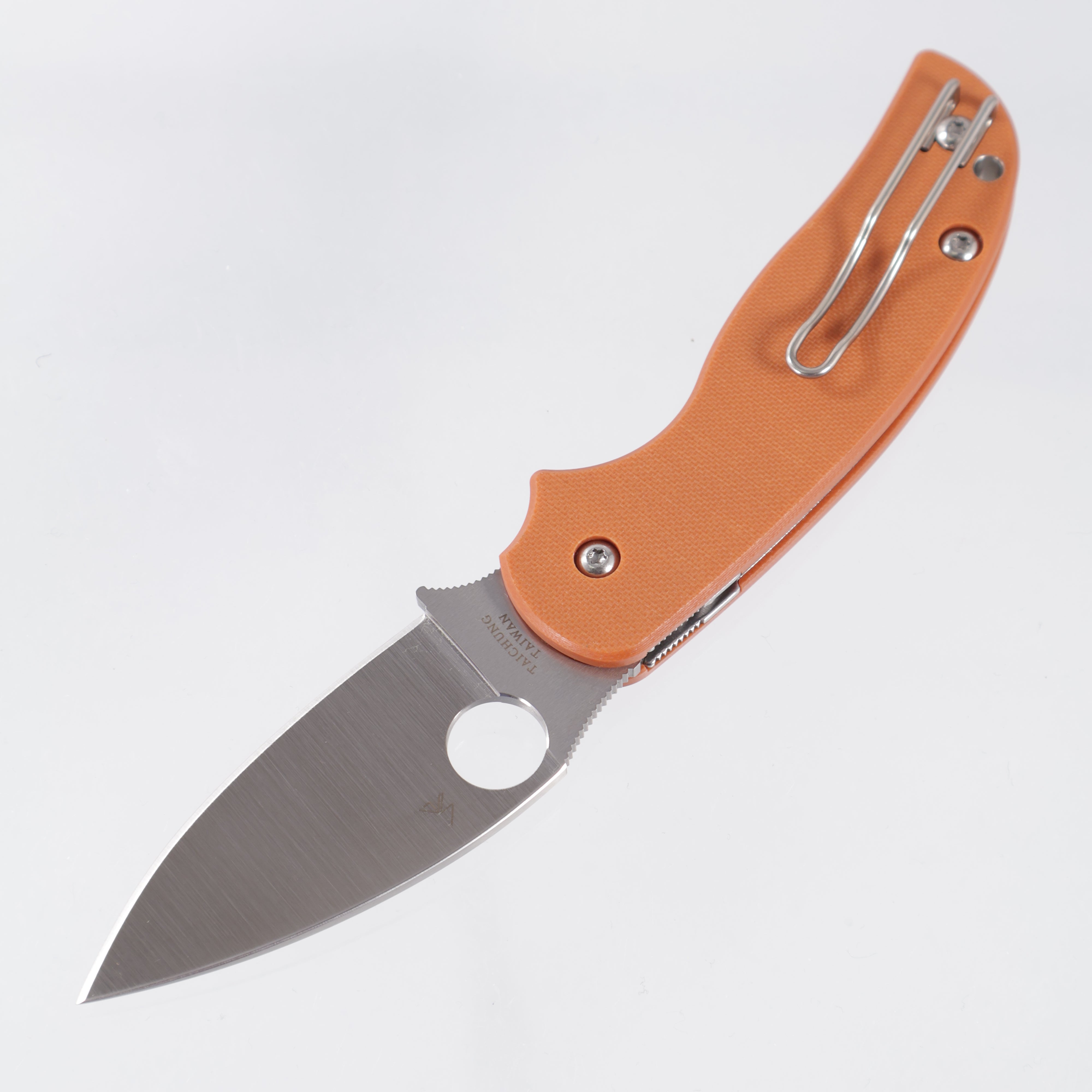 Spyderco Sage 6 - Burnt Orange G10 - Satin Rex 121 - C123GPBOR
