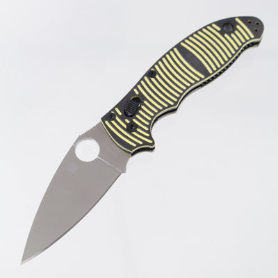 Spyderco Manix 2 Salt - Yellow & Black Textured G10 - Satin Magnacut - C101GBKYLMCP2
