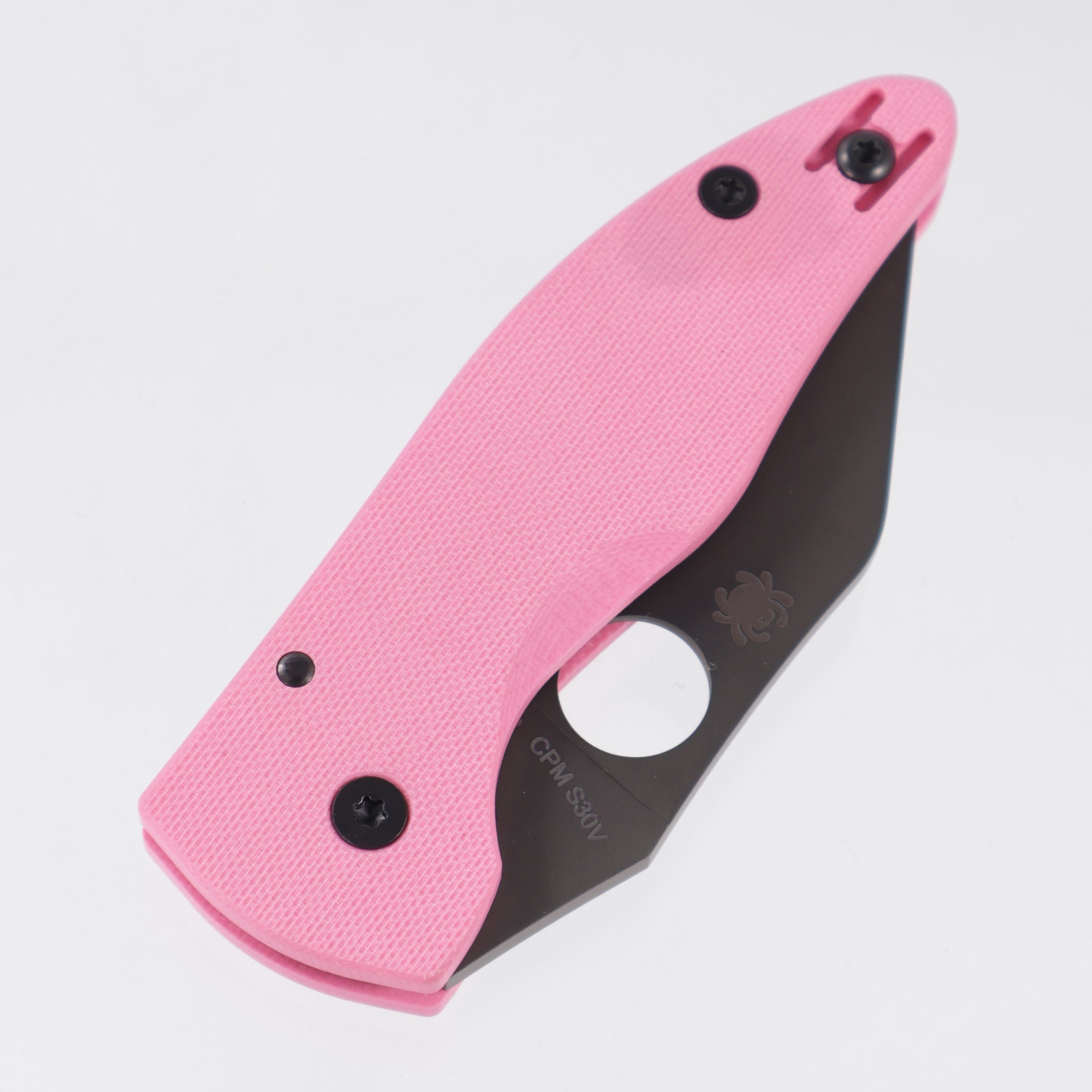 Spyderco MicroJimbo Sprint Run - Pink G10 - DLC S30V - C264GPNBKP