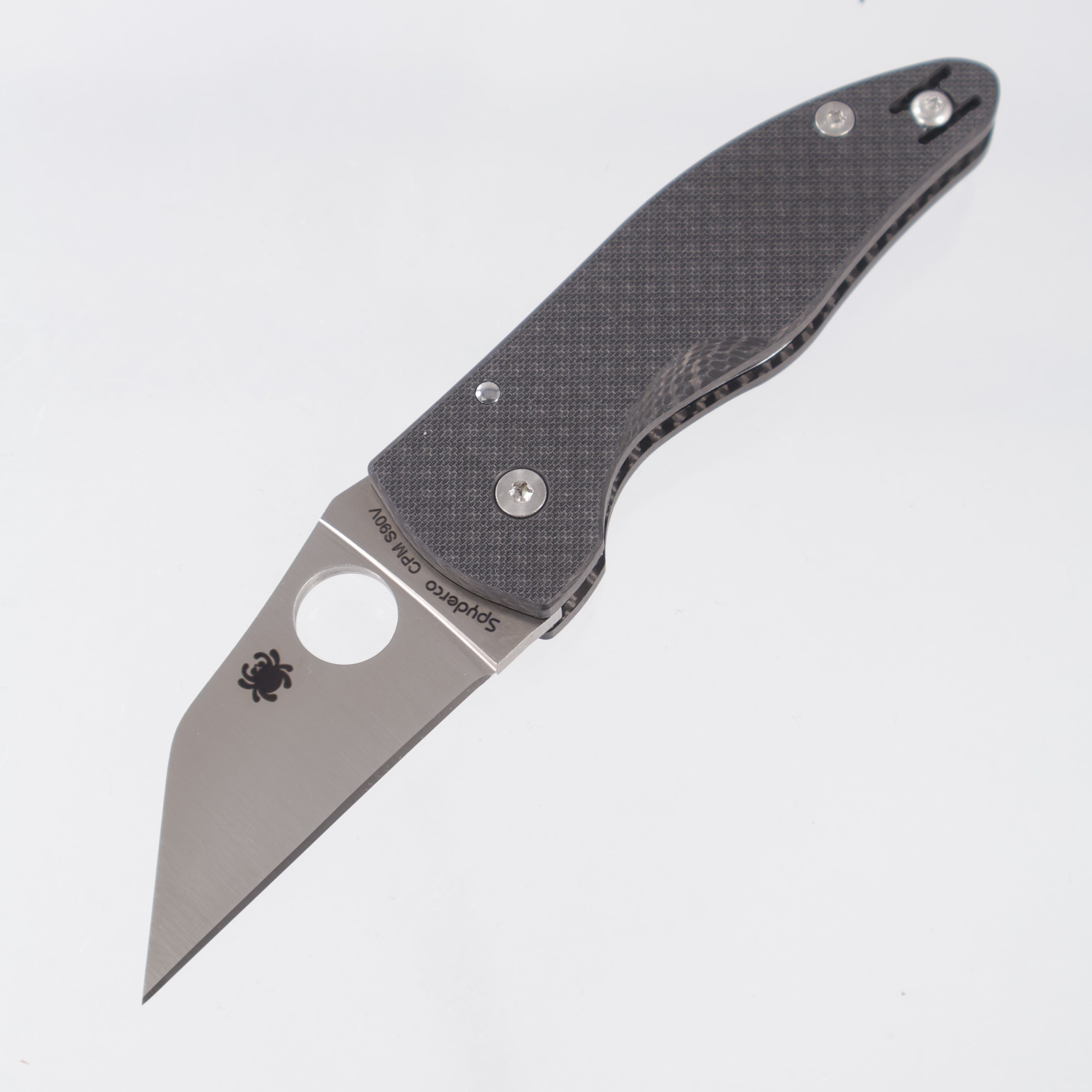 Spyderco MicroJimbo Sprint Run - Peel Ply Carbon Fiber - Satin S90V - C264CFP