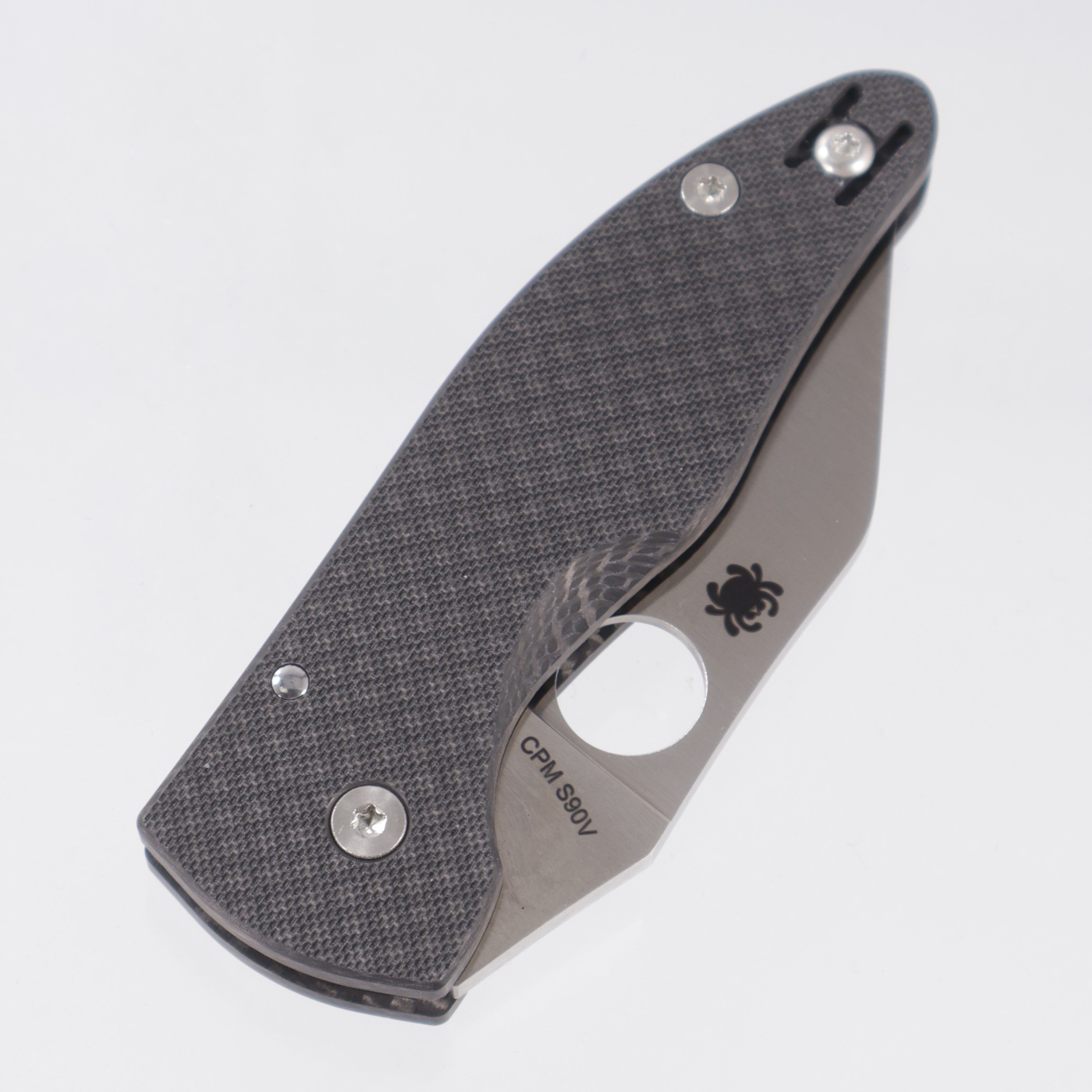 Spyderco MicroJimbo Sprint Run - Peel Ply Carbon Fiber - Satin S90V - C264CFP
