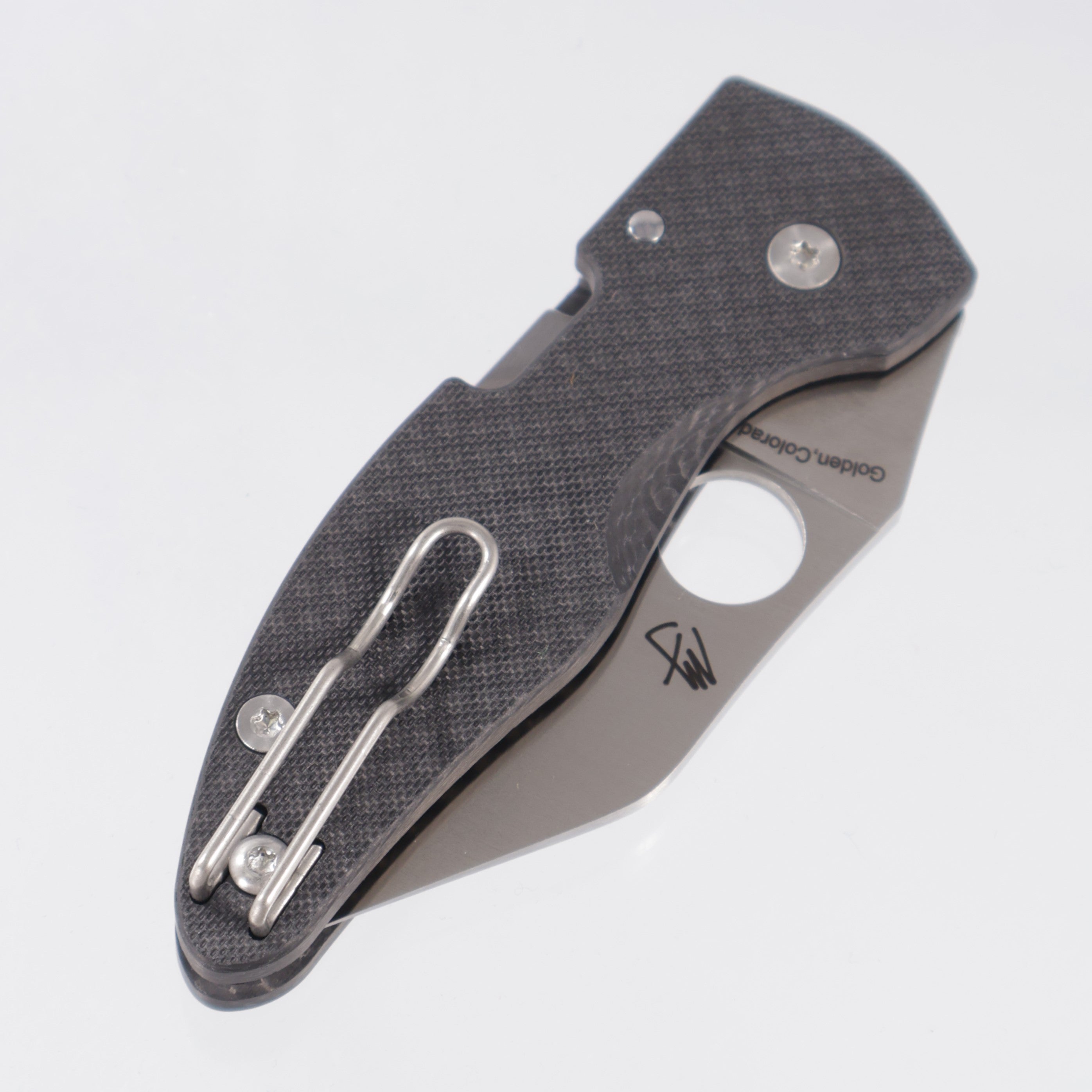 Spyderco MicroJimbo Sprint Run - Peel Ply Carbon Fiber - Satin S90V - C264CFP