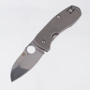 Spyderco Techno 2 - Stonewash Titanium - Mirror Stonewash CTS-XHP - C158TIP2