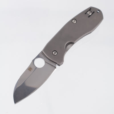 Spyderco Techno 2 - Stonewash Titanium - Mirror Stonewash CTS-XHP - C158TIP2
