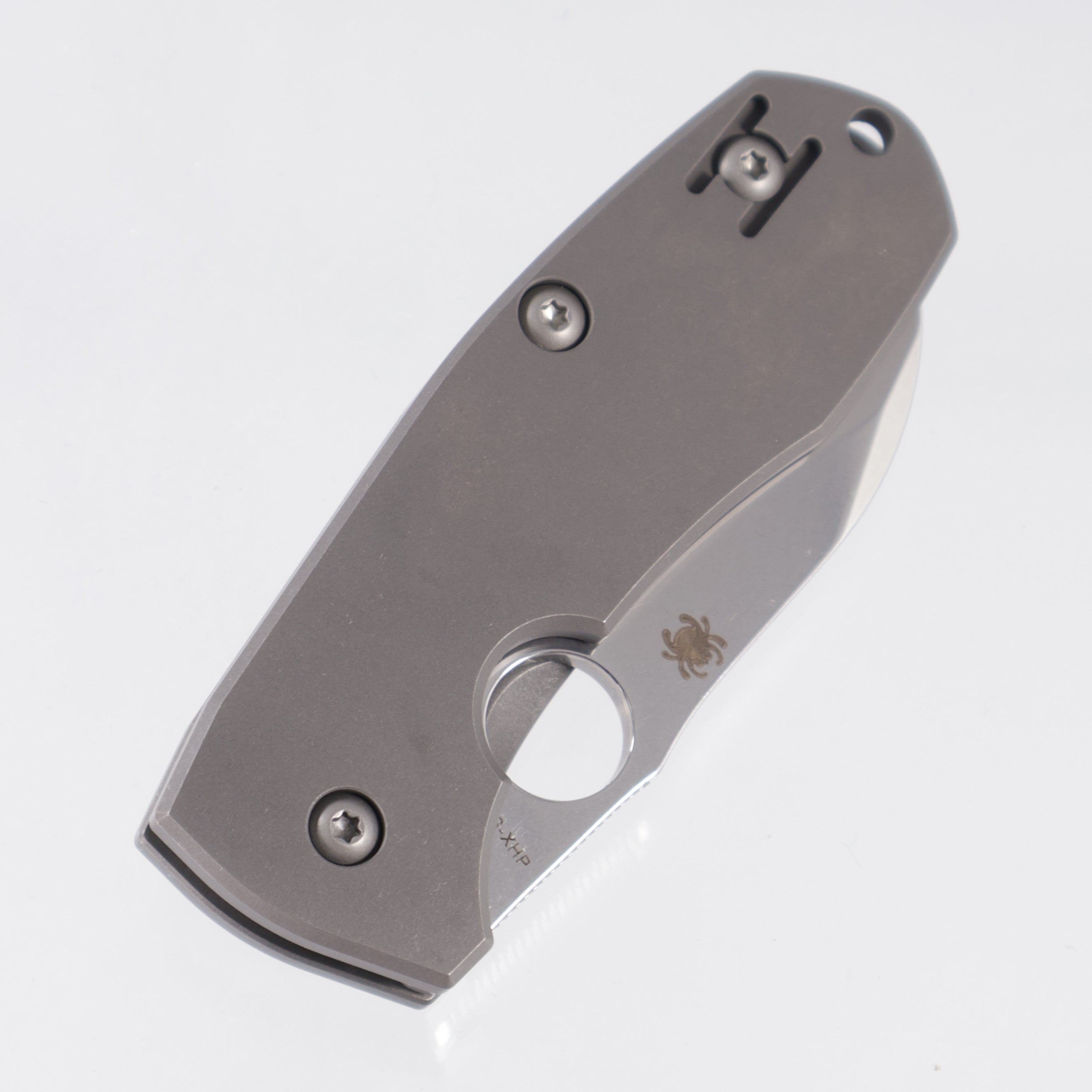 Spyderco Techno 2 - Stonewash Titanium - Mirror Stonewash CTS-XHP - C158TIP2