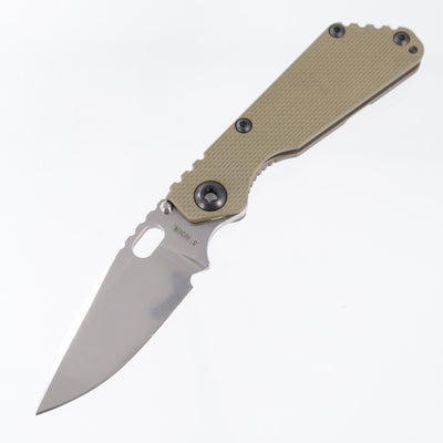 Strider SnG Lego Spear Point - OD Green G10 w/ Flamed Stripe Titanium Lockside & Black Hardware - Stonewash Magnacut