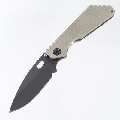 Strider SMF Hybrid GG Spear Point - Olive Drab Aluminum w/ Stonewash Titanium Lockside & Black Hardware - Black PVD Magnacut