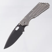 Strider MSC Performance SMF - Stonewash Stress Relief Titanium - Asymetrically Sharpened Black Oxide S30V *PRE-OWNED*