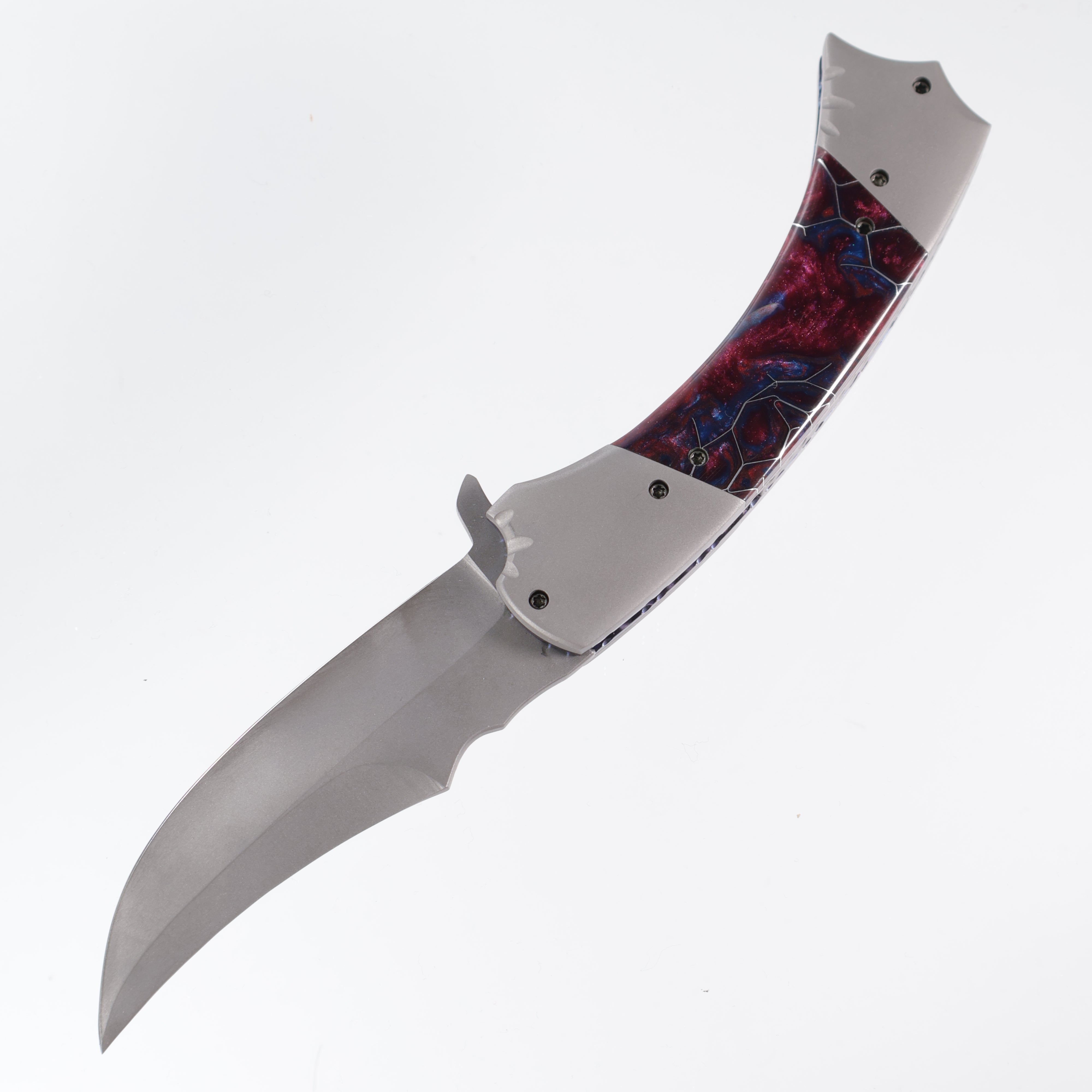 Vallotton, Brandon - Tribute Manual - Titanium & Voodoo Resin "Abyss" - 3V Blade