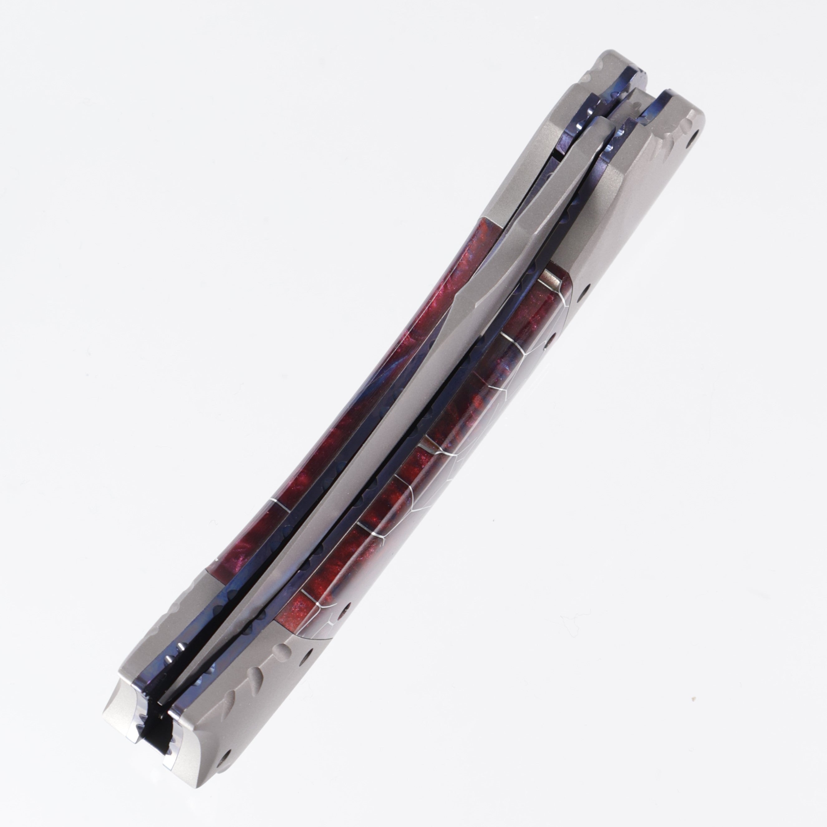 Vallotton, Brandon - Tribute Manual - Titanium & Voodoo Resin "Abyss" - 3V Blade