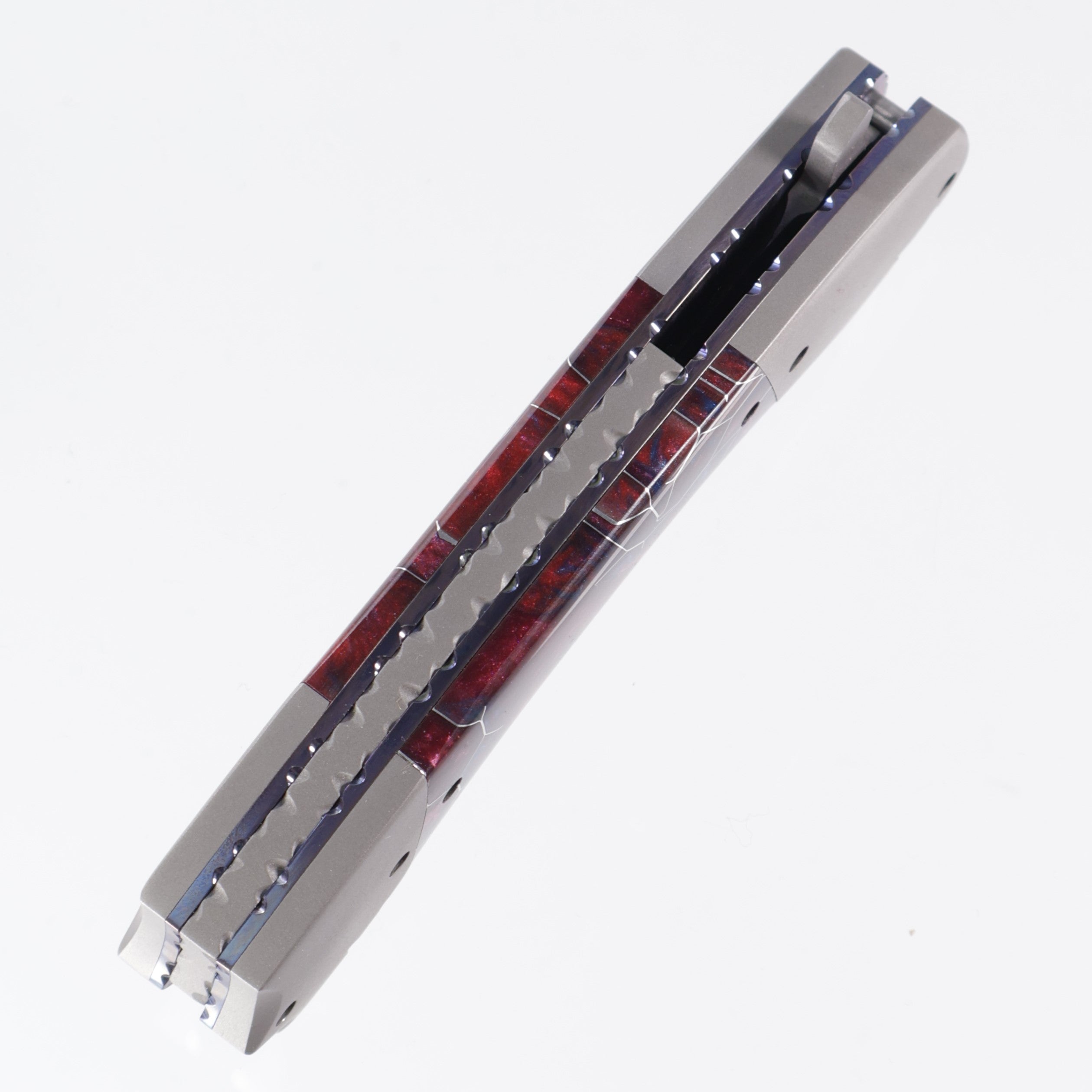 Vallotton, Brandon - Tribute Manual - Titanium & Voodoo Resin "Abyss" - 3V Blade