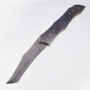 Kyle Vallotton Predator - Damtanium Camo Carbon w/ Zirconium Bolsters - Chad Nichols Stainless Steel Ripple Damascus