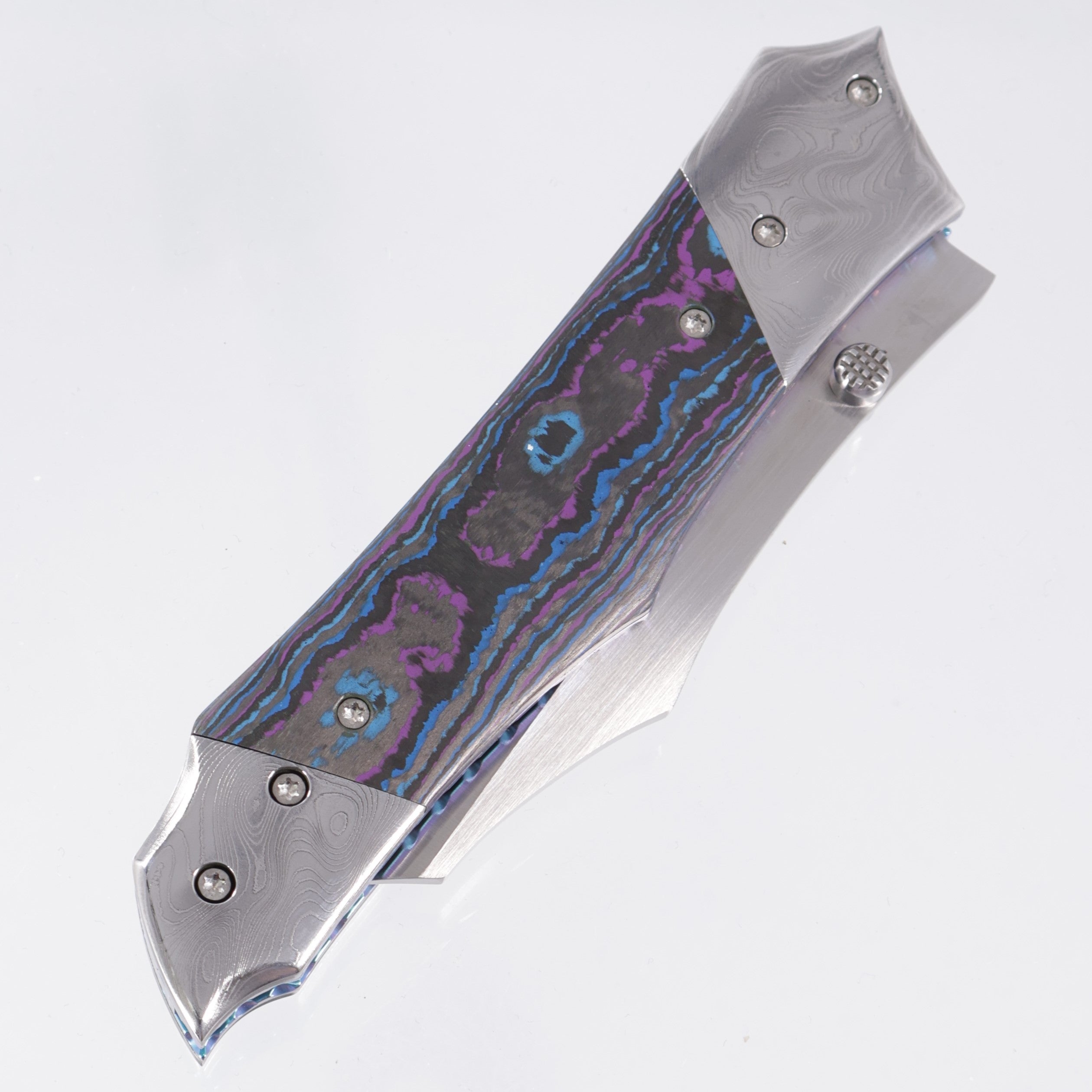 Kyle Vallotton Executioner - Damtanium Camo Carbon w/ Chad Nichols Ripple Bolsters - Satin Finished S30V