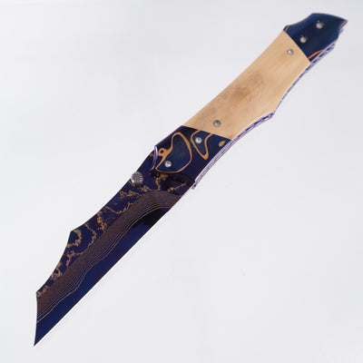 Kyle Vallotton Executioner - Mammoth Ivory w/ Baker Forge GoMai Chevron Bolsters - Baker Forge Tiger Mai Damascus